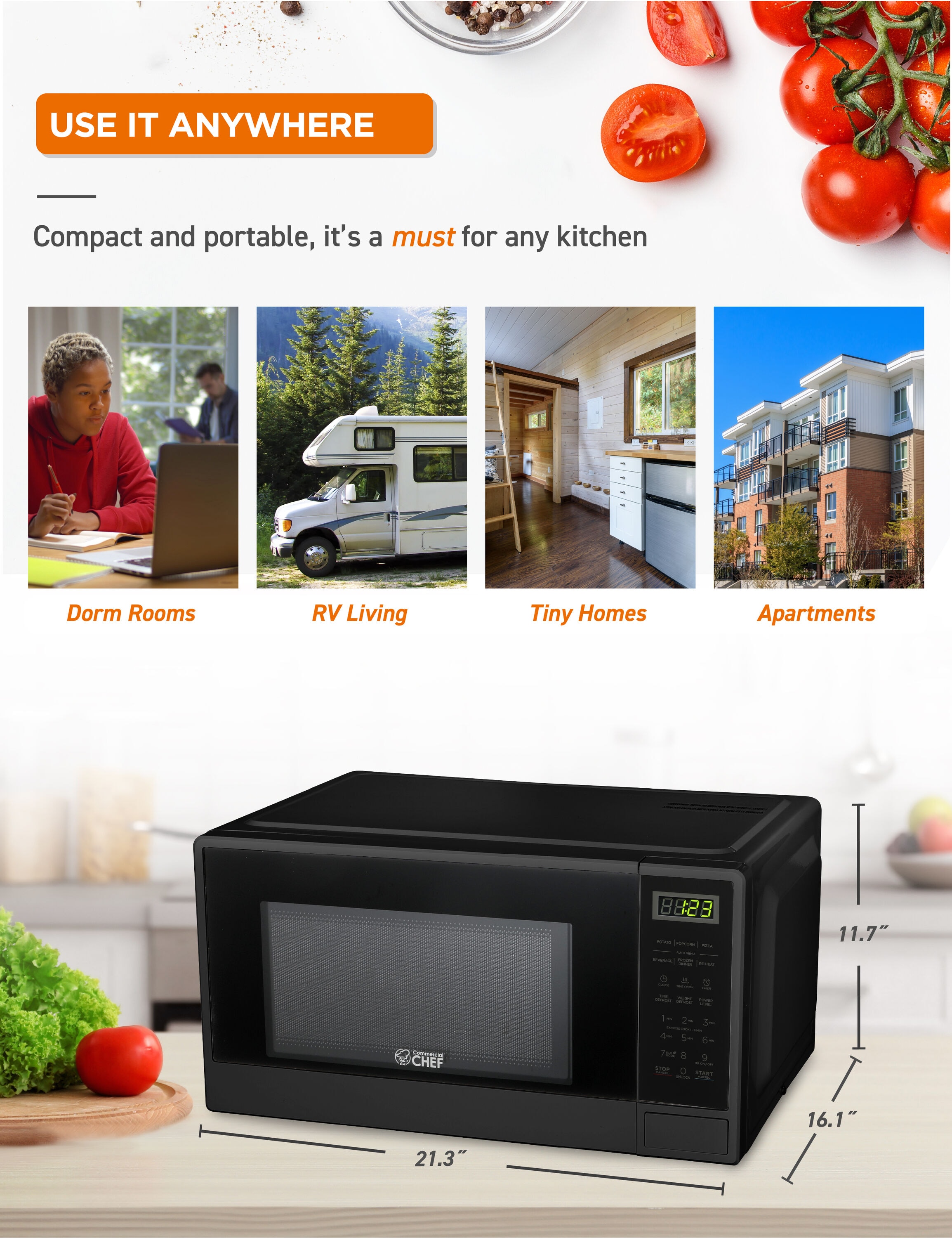 Commercial Chef CHCM11100B Cnt-Mwo - View #2