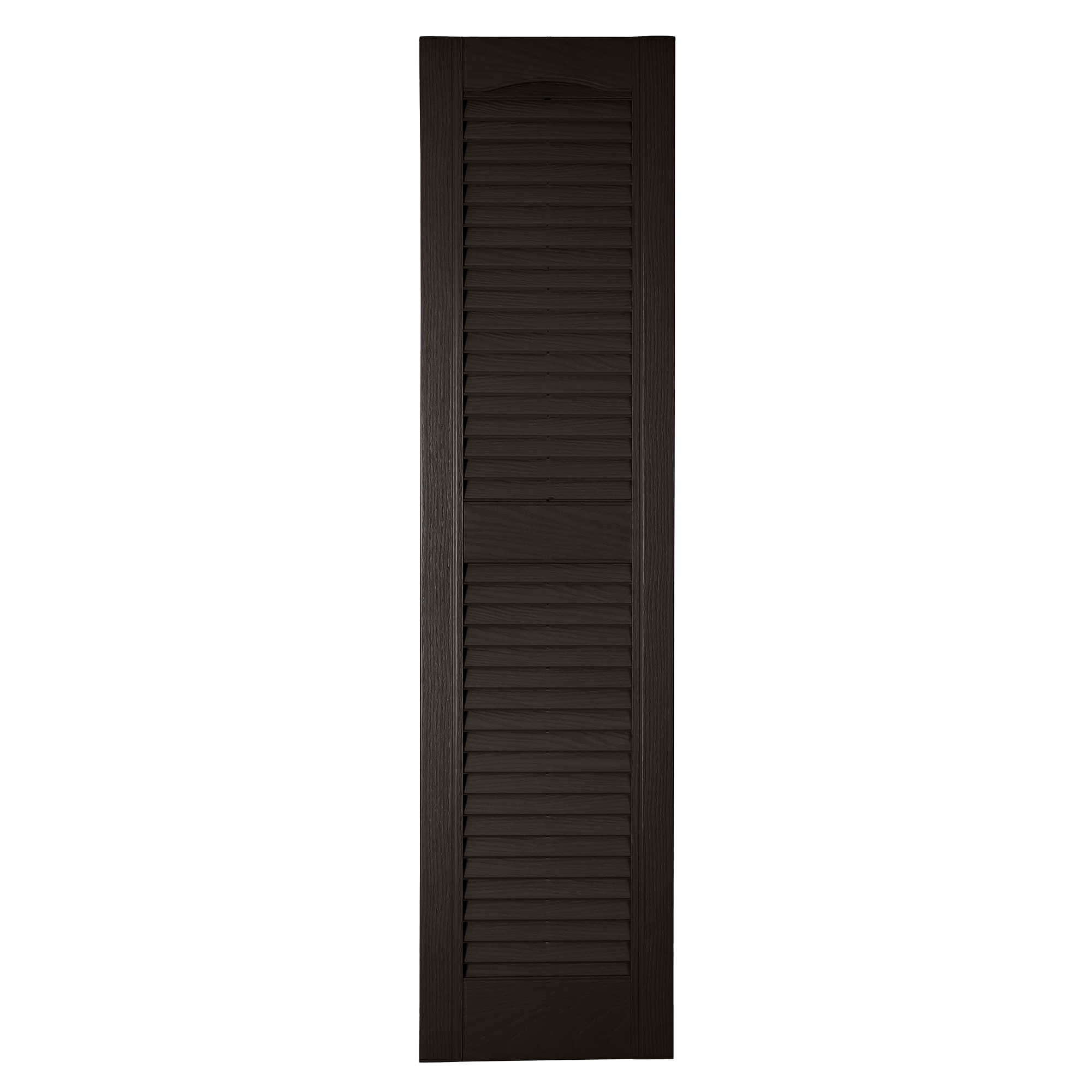 RELIABILT LVRCT1282206 12-in W x 82-in H Chocolate Chip Louvered Polypropylene Exterior Shutters ( 2 -Pack )