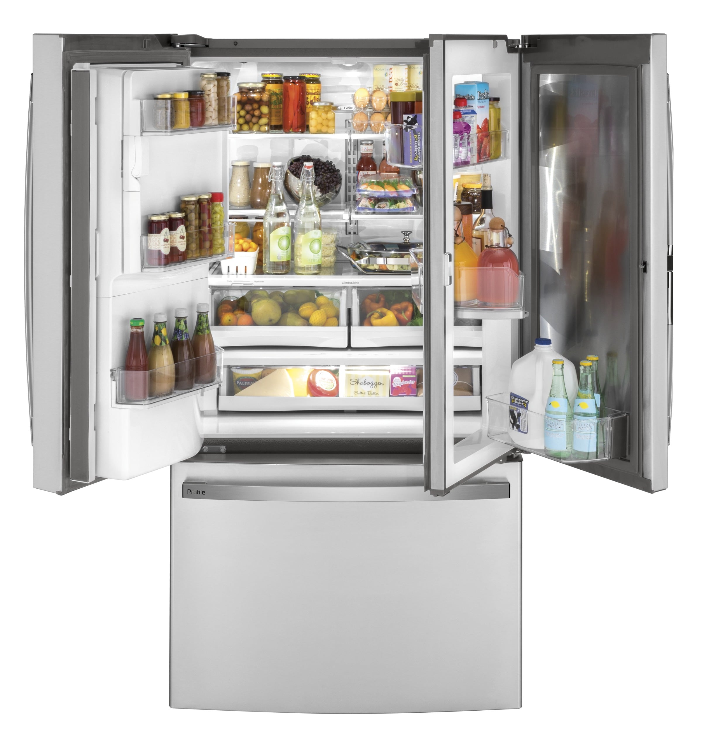 GE Profile 22.2-cu ft Counter-depth French Door Refrigerator with Ice ...