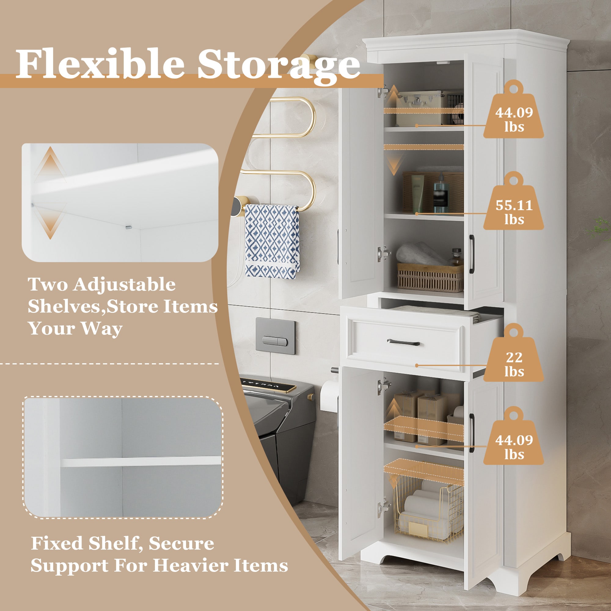 Tatayosi T-P335558K Linen-Cabinets - View #6