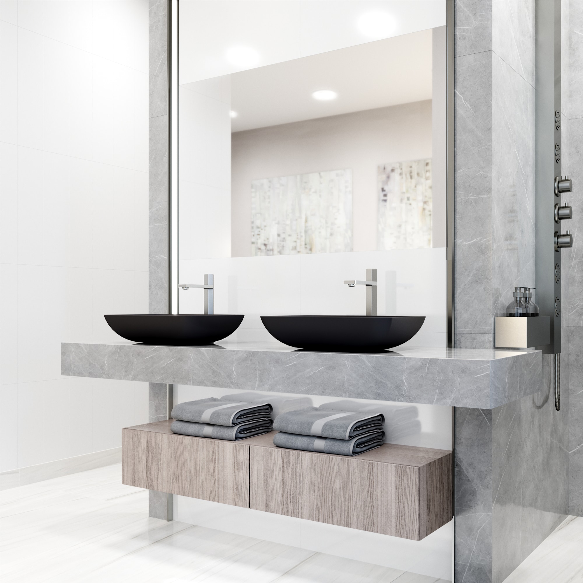 Nova Elegance Tall Rectangular Spout Bathroom Vessel Faucet in Brushed Nickel