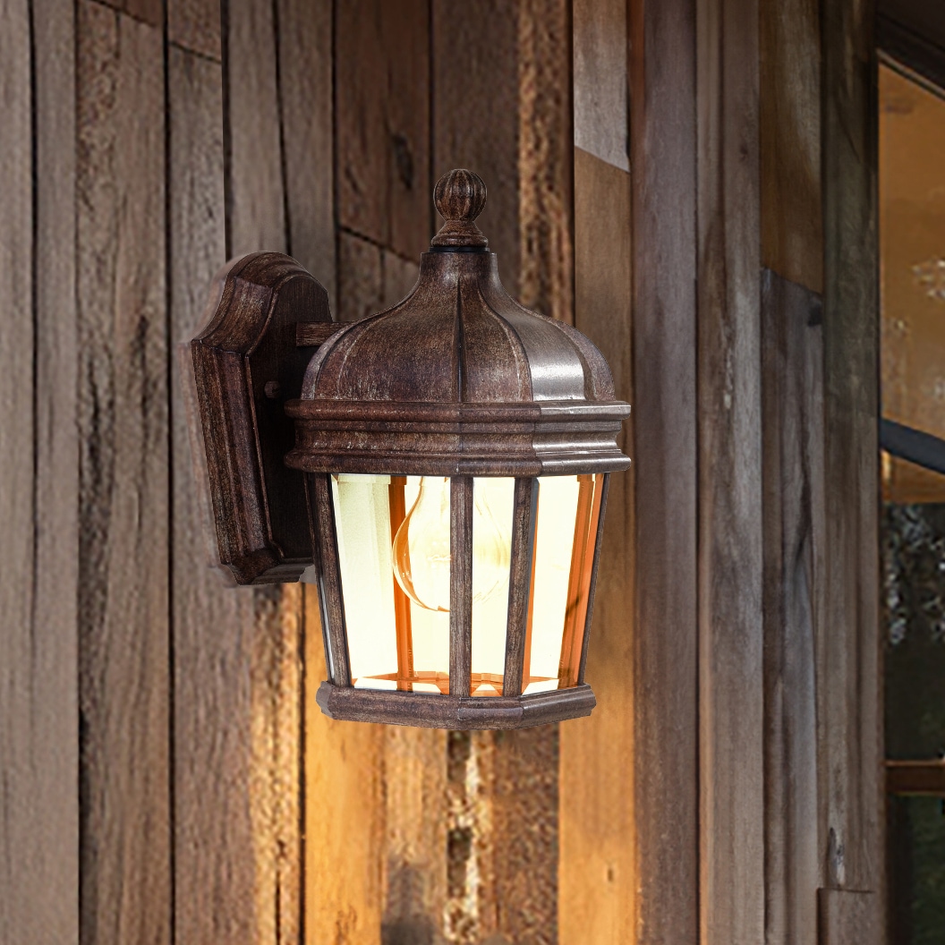 Minka Lavery 8690-61 Harrison 1 -Light 11.5-in H Matte Brown Hardwired Outdoor Wall Light