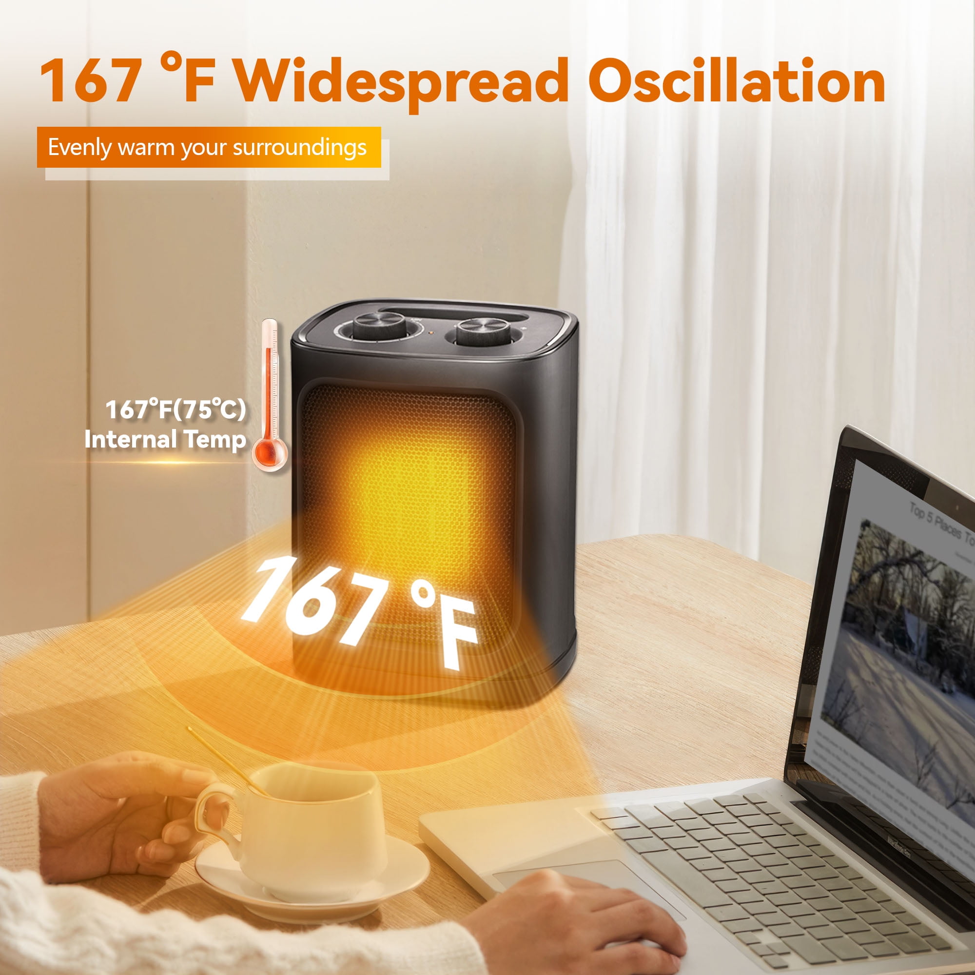COWSAR LSCE36SPH18BK Portable-Electric-Heat - View #6