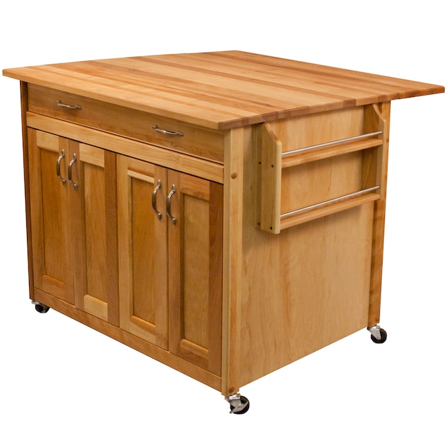 Catskill Craftsmen Brown Wood Base With, Crate 038 Barrel Kitchen Islands