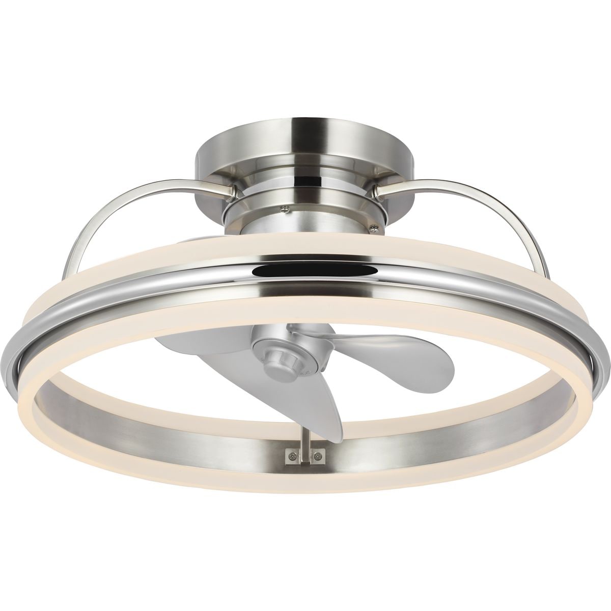 Brushed Nickel 21" LED Ceiling Fan with Remote and Lighting