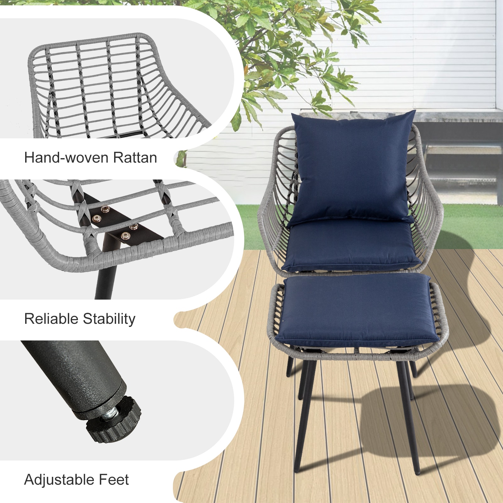 EarlGrove LS-ZJ001BRWT Patio-Conversation-Sets - View #4