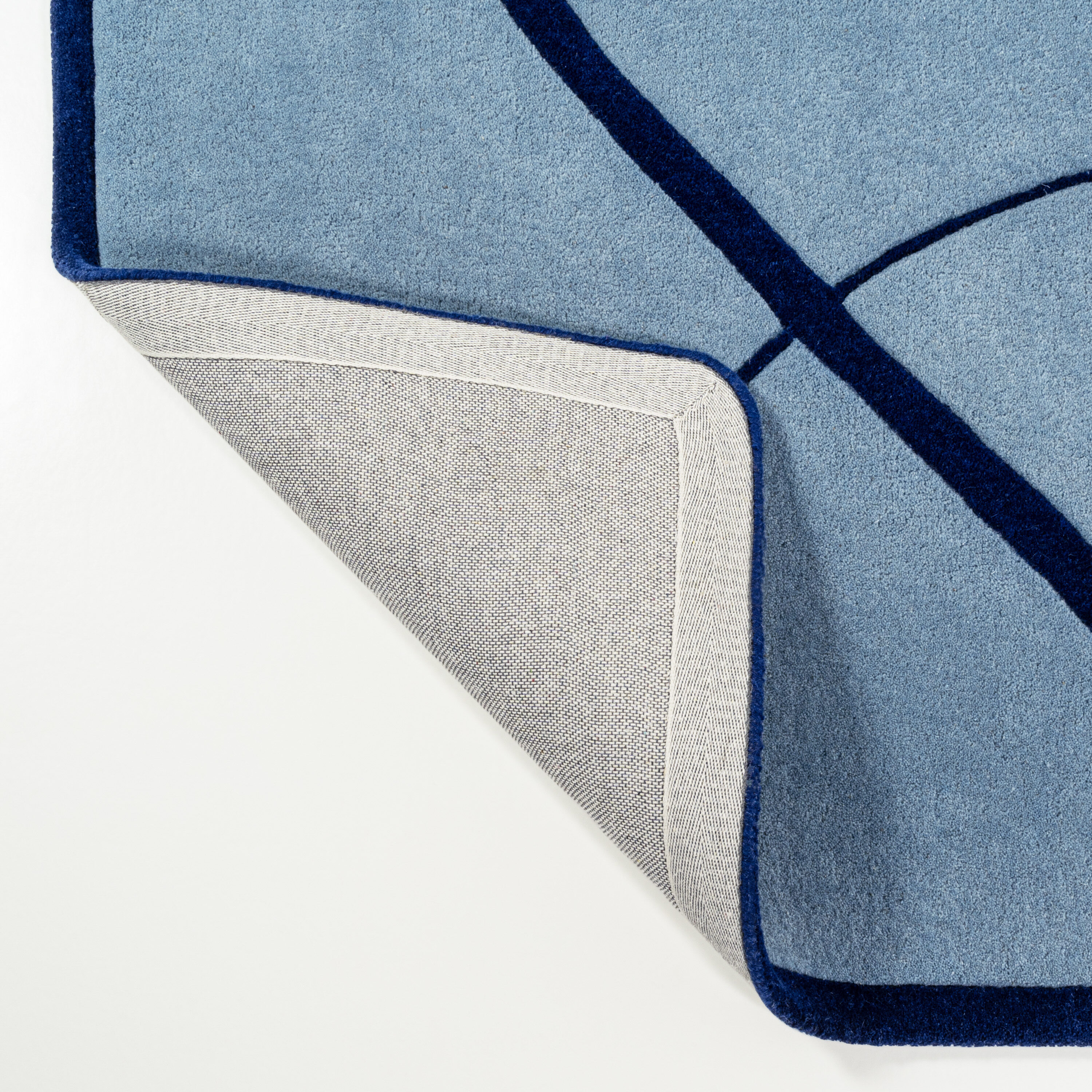 JONATHAN Y 8 X 10 (ft) Wool Light Blue/Navy Irregular Indoor Abstract Mid-century Modern Spot Clean Only Area Rug
