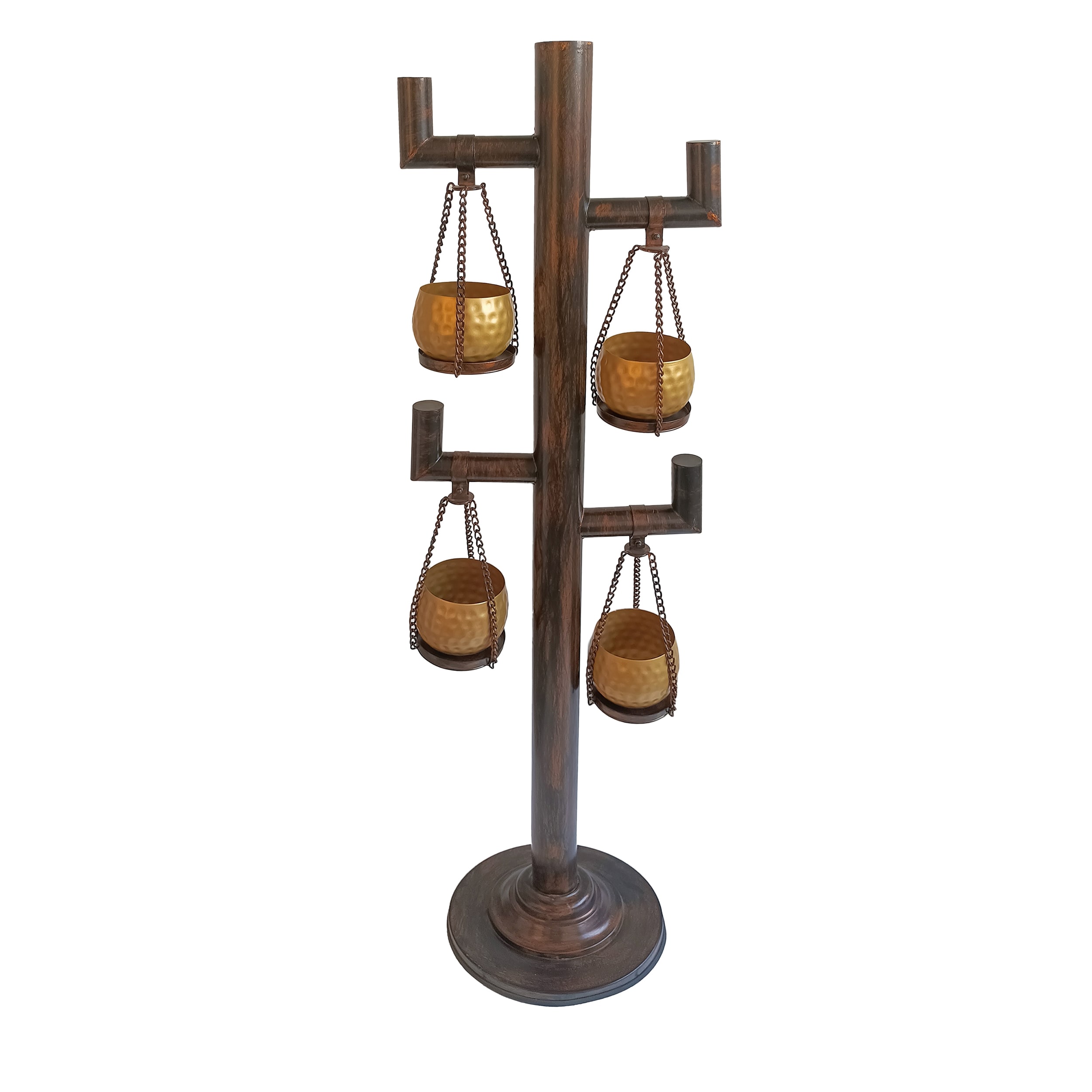 Kahomvis BENZ-QPB0-065 14.25-in W Medium Multiple colors/finishes Metal Indoor/Outdoor Planter