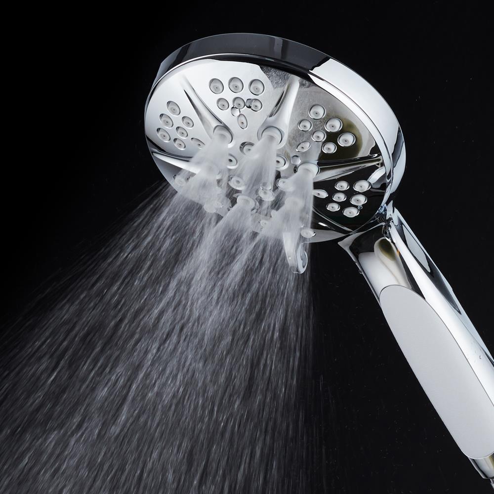 HotelSpa Microban Chrome Round Handheld Shower Head 2.5-GPM (9.5-LPM ...