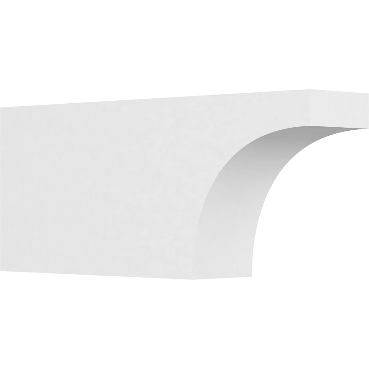 Ekena Millwork RFTP05X10X24HUN Standard Huntington 5-in X 10-in X 24-in White PVC Rafter tail