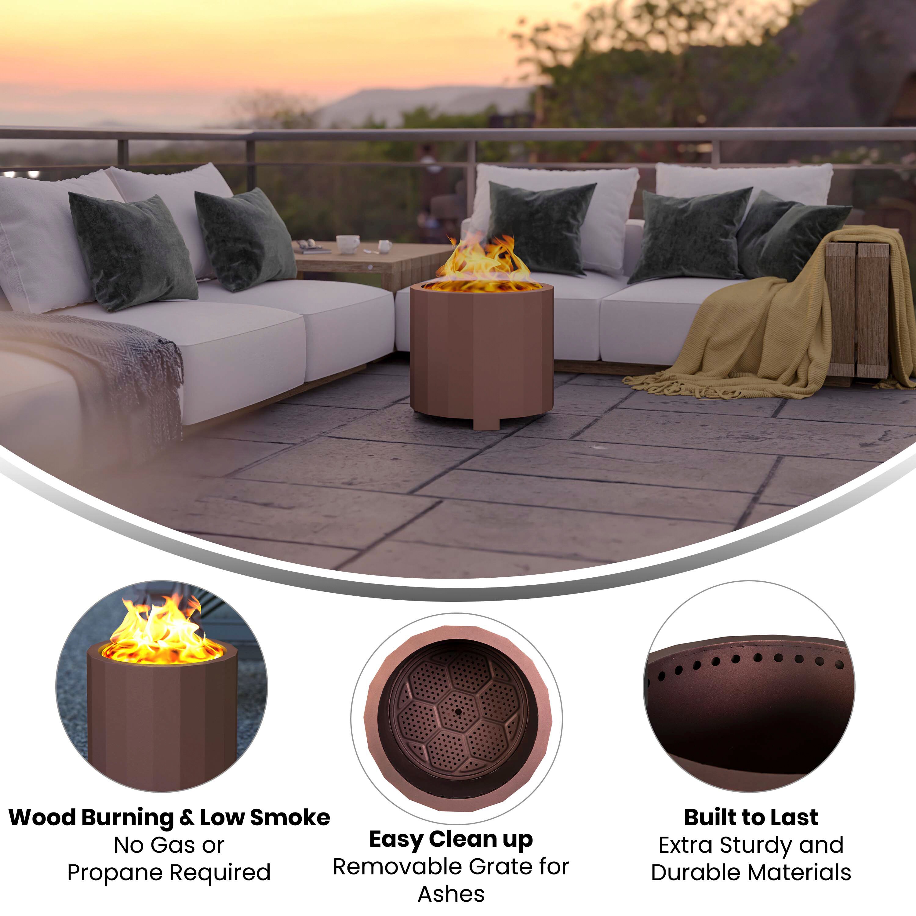 Flash Furniture 196861036163 Outdoor-Woodburning-Firepits - View #4