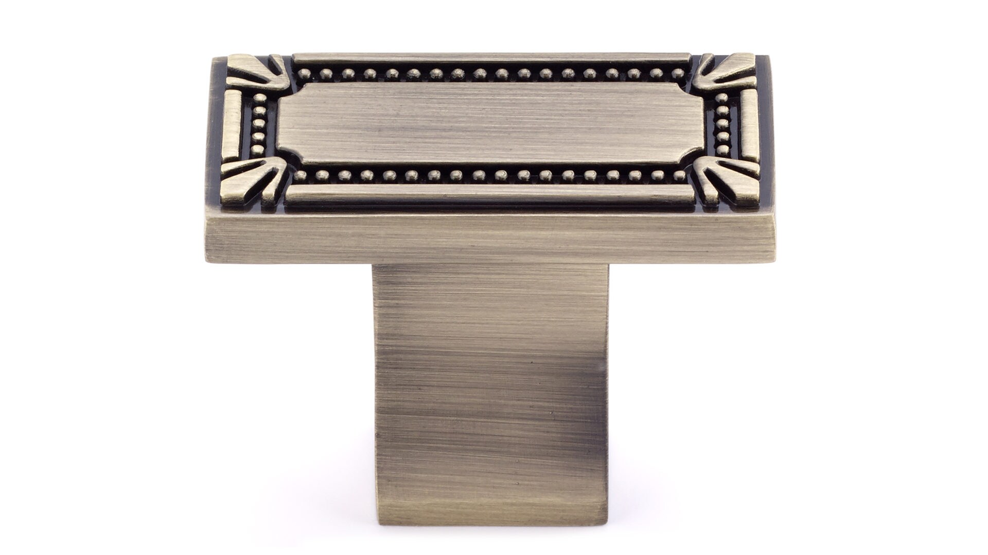 Richelieu BP78033AE Brossard 1-11/16-in Antique English Rectangular Traditional Cabinet Knob
