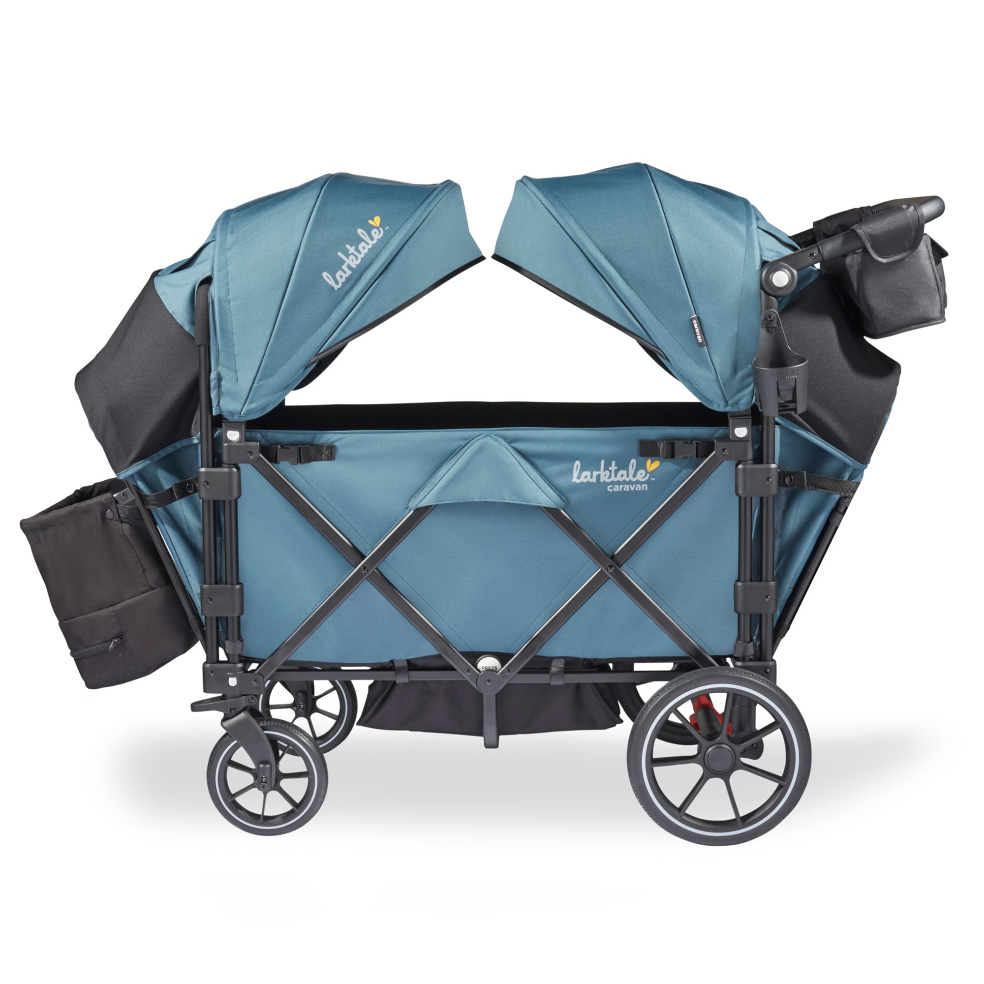Larktale  Caravan V3 Stroller 2-Seater Kids Wagon 207 lb Capacity Seaford Blue