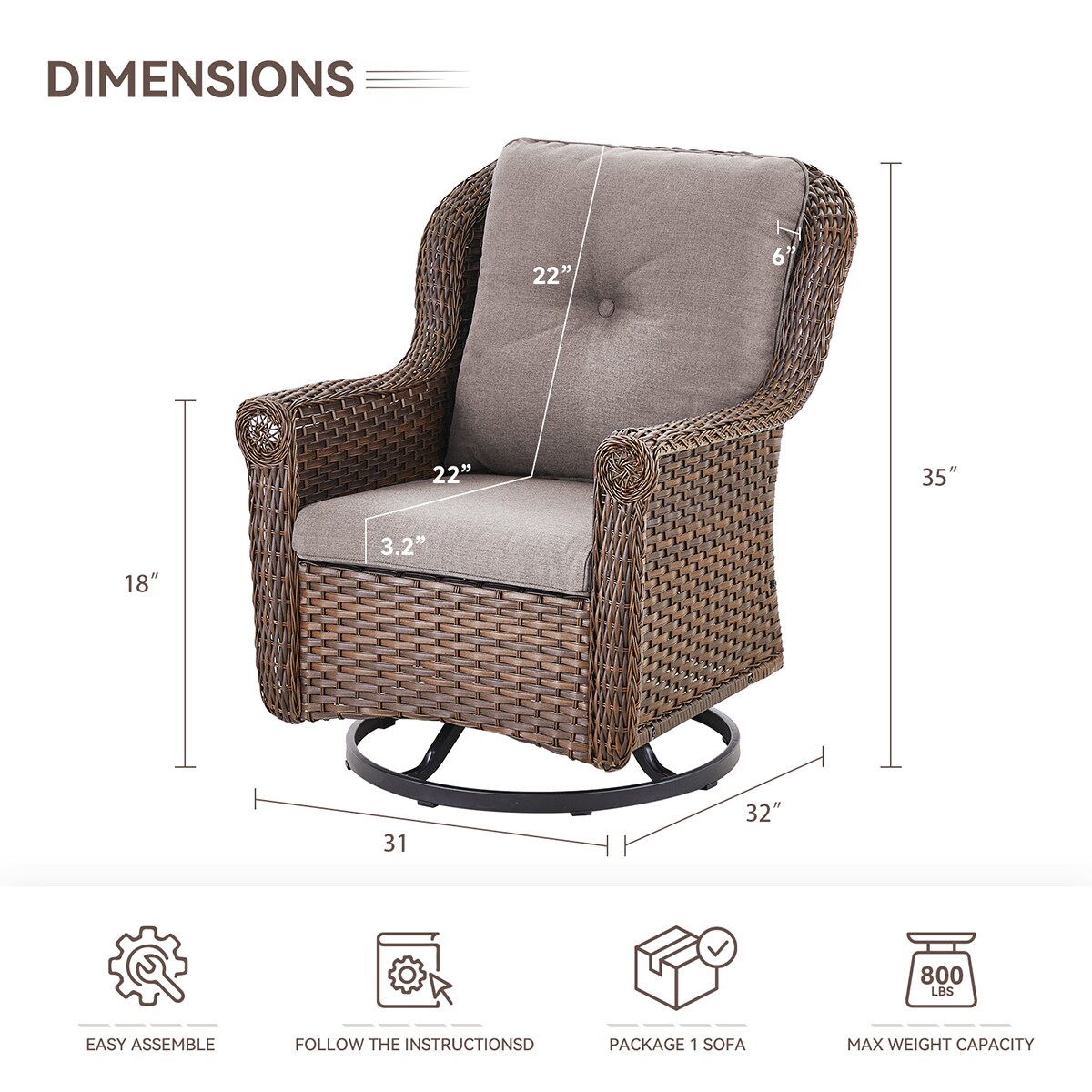 Rilyson FSPBR20-3 Patio-Chairs - View #6