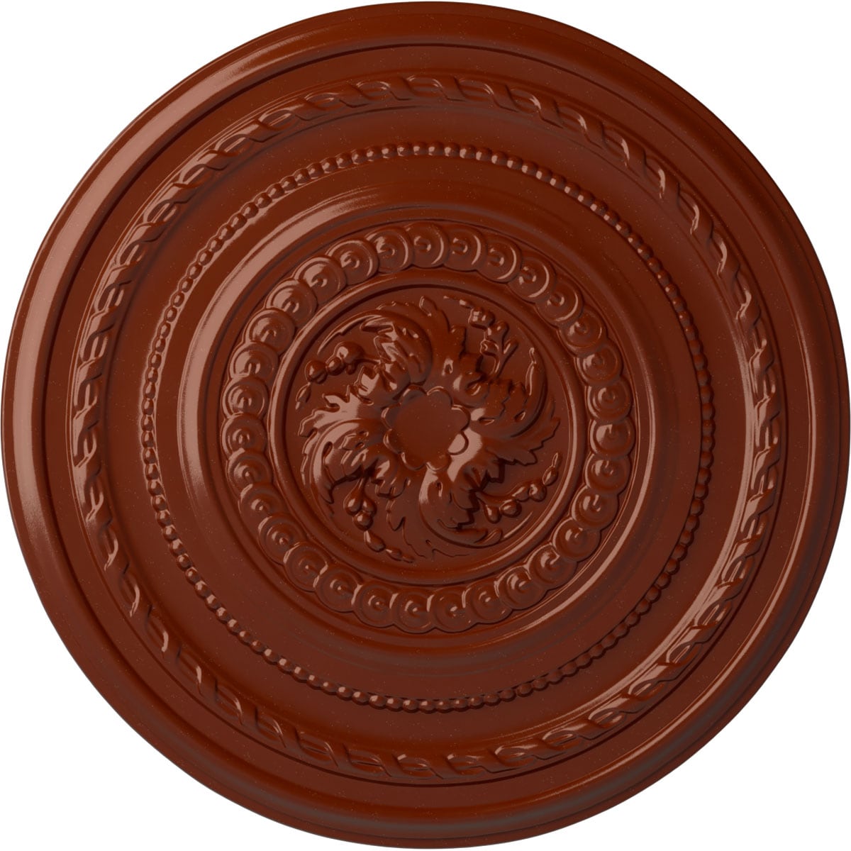 Ekena Millwork CM26PEFIF Pearl 26.25-in W x 26.25-in L Painted Firebrick Polyurethane Whole Ceiling Medallion