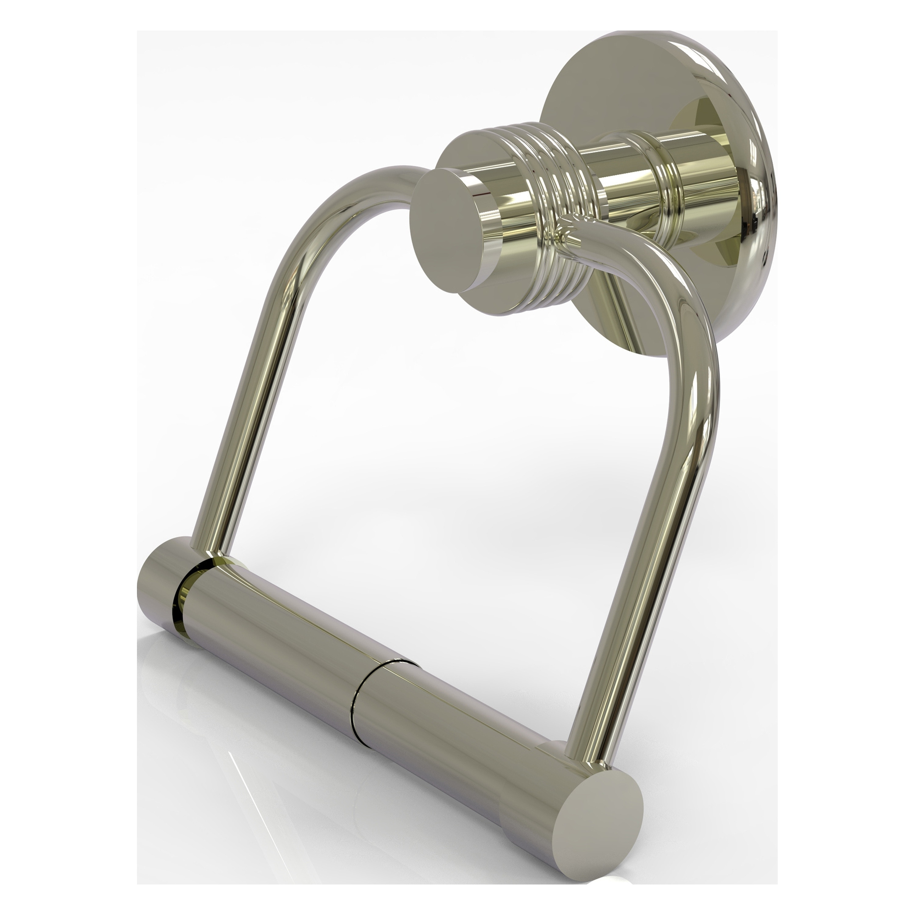 Allied Brass 924G-PNI Mercury Polished Nickel Wall mount Double post Toilet Paper Holder 1 -Rolls with Storage