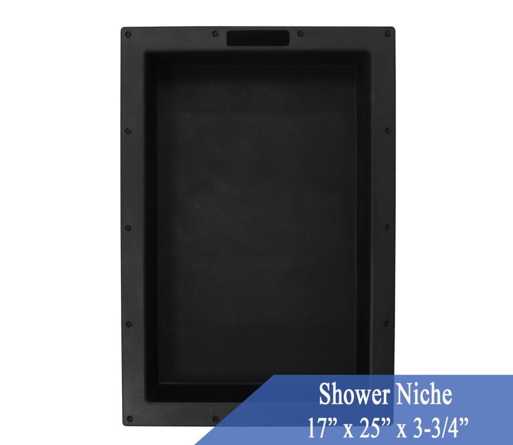 SHOWER CUBE Leakproof 17" x 25" Rectangular Bathroom Recessed Shower Shelf Niche 