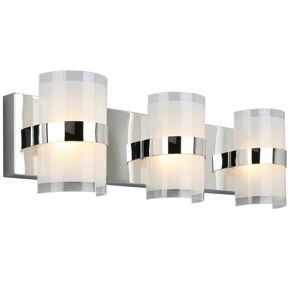 Design House 577783 Haswell 3.88-Inches 3 -Light Polished Chrome Integrated LED Traditional Vanity light