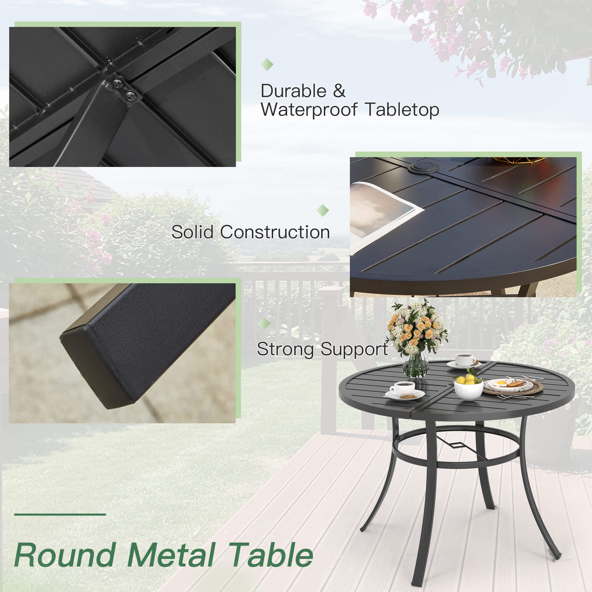 U-HOMY ZXOT001BK+010BN Patio-Dining-Sets - View #7