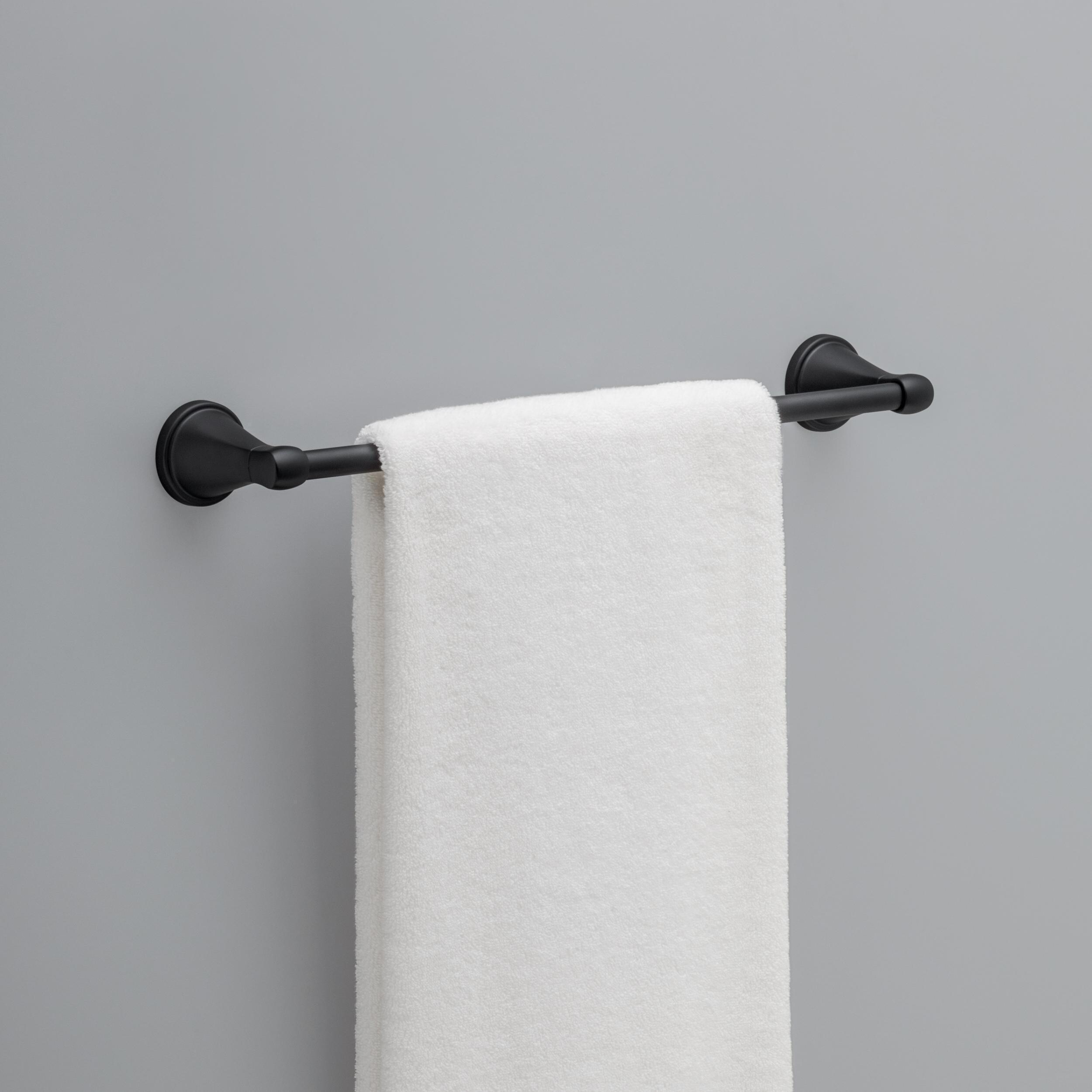 Delta Becker Matte Black Wall Mount Euro Toilet Paper Holder with Storage