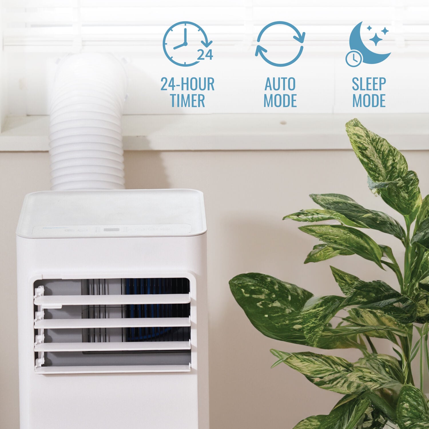 Keystone White Portable Air Conditioner with Remote and Sleep Mode