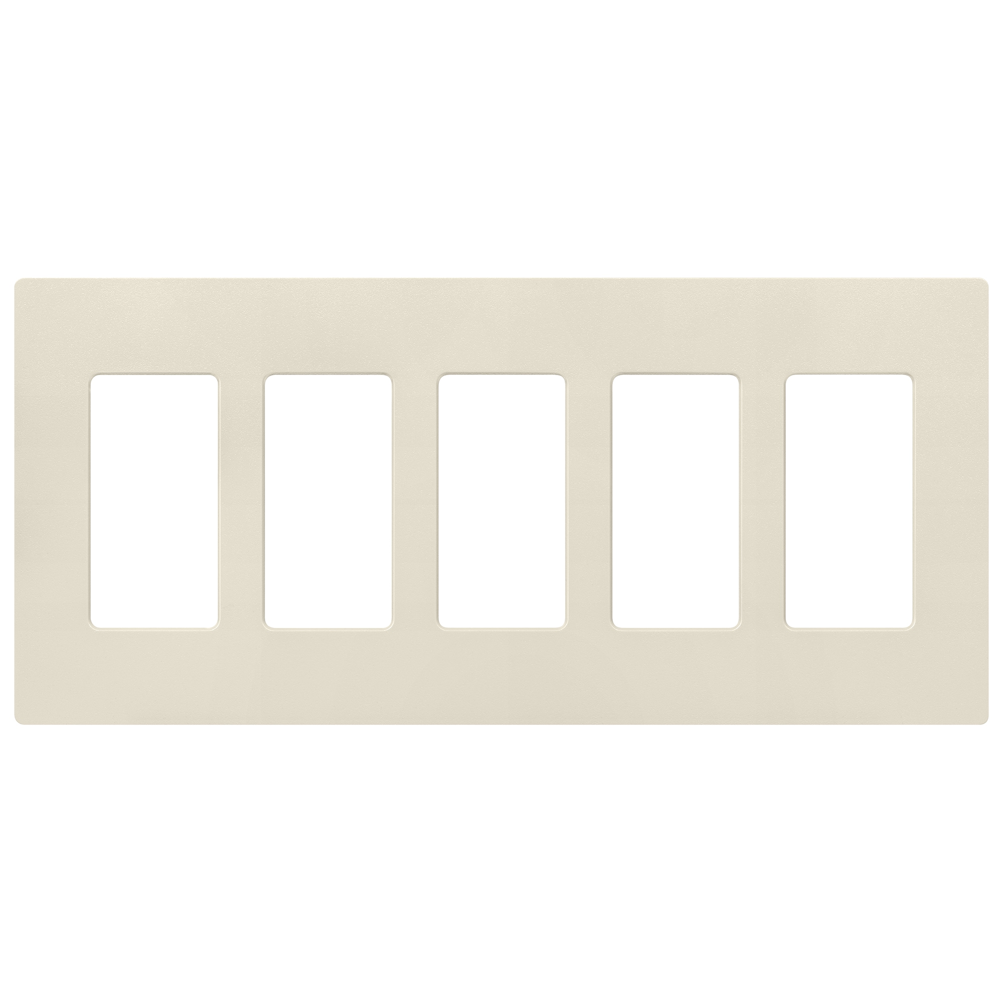 Lutron SC-5-PM Claro 5 -Gang Standard Size Pumice Plastic Indoor Screwless Decorator Wall Plate