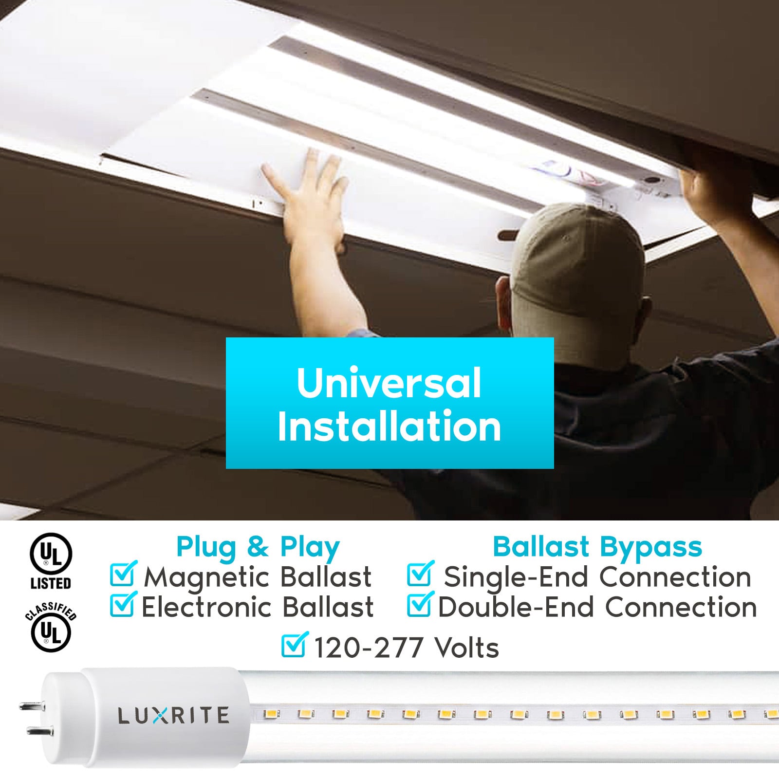 Luxrite LR34195-25PK Led-Tube-Light-Bulbs - View #2