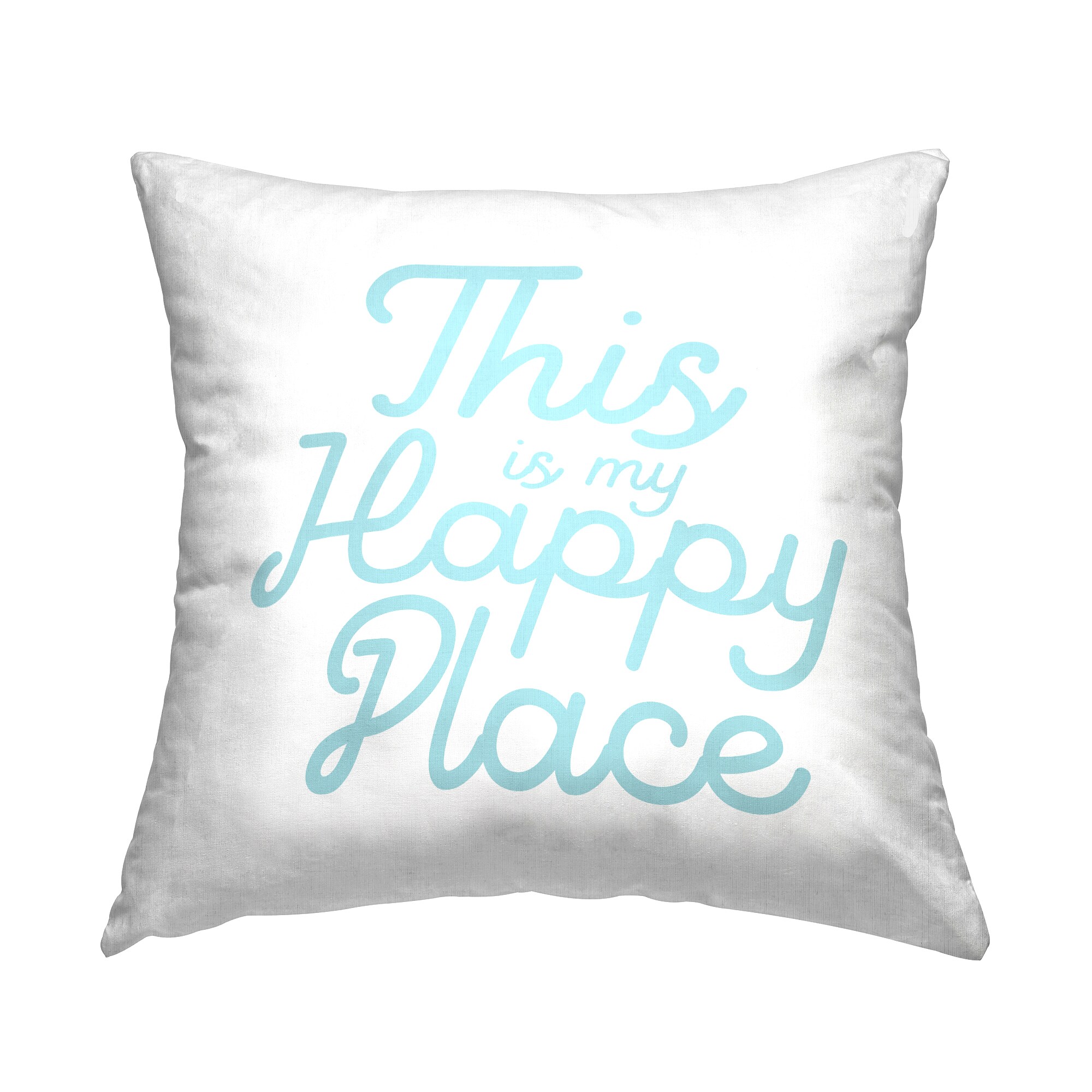 Stupell Industries PLA-665-SQW-18X18 18-in x 18-in Blue Square Indoor Decorative Pillow