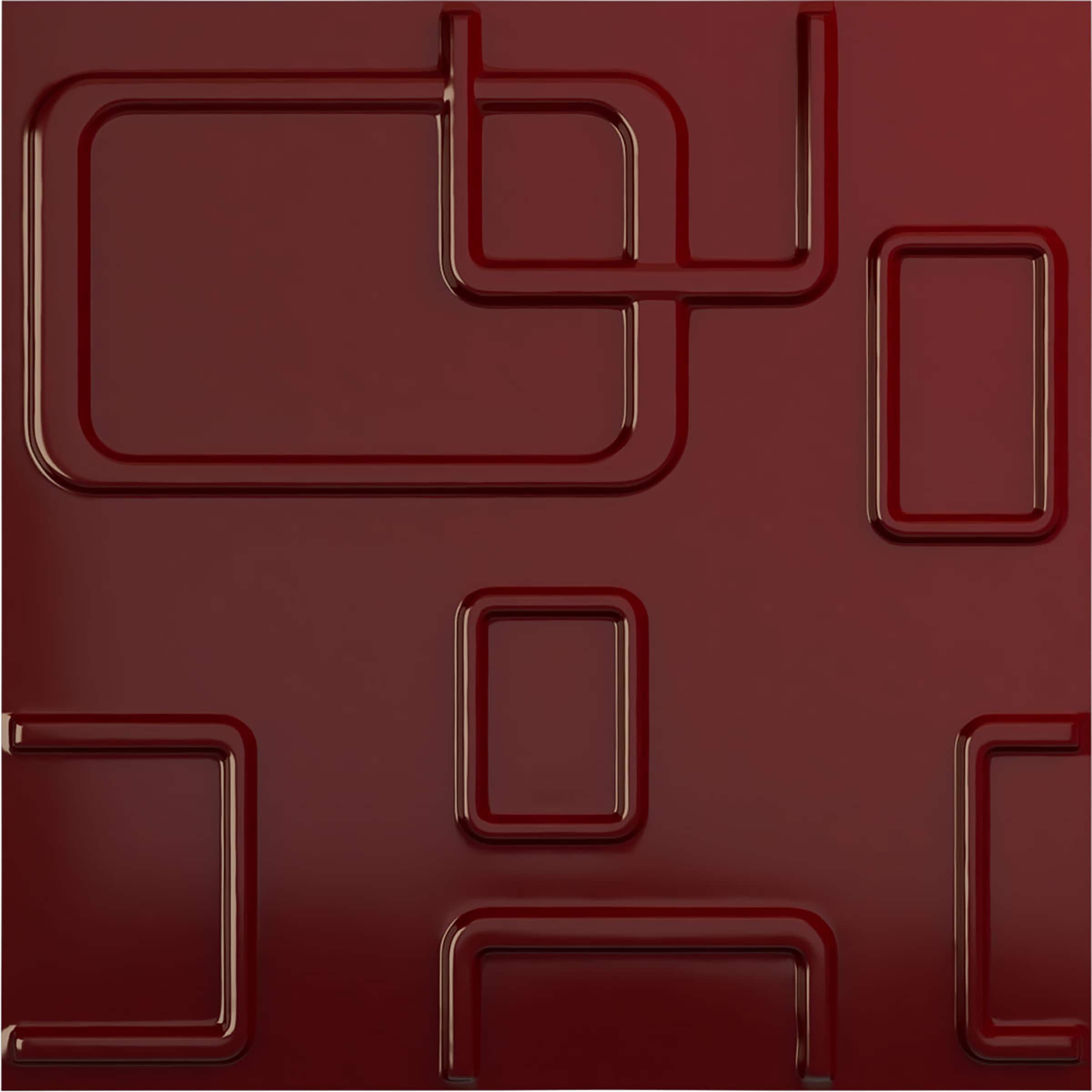 Ekena Millwork WP20X20ODHML-CASE-12 19-5/8-in x 19-5/8-in Embossed Paintable/Stainable Red PVC Wall Panel ( 12 -Pack, Covers