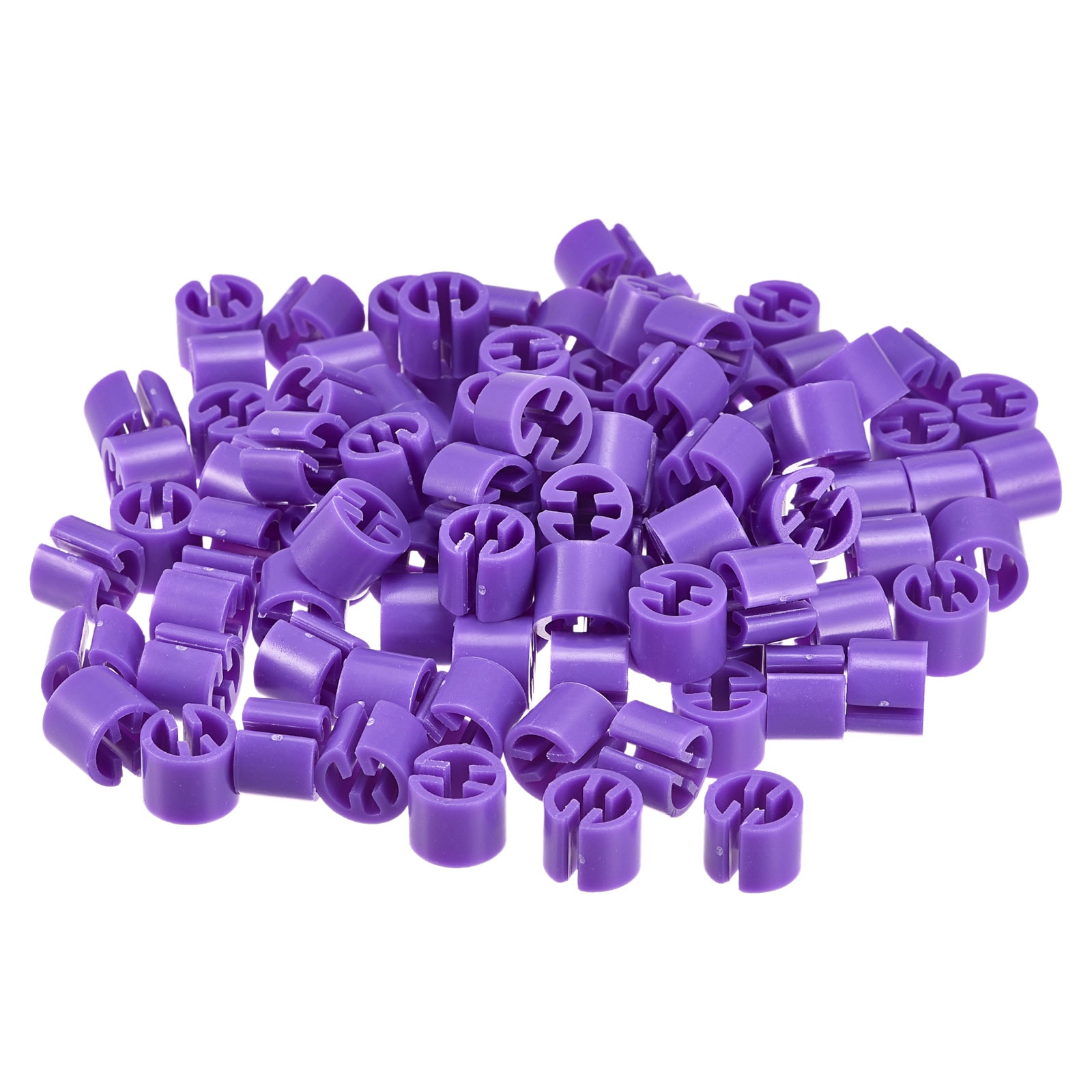 Unique Bargains - Clothes Hanger Markers Blank Tags Fit 3.5mm Rod for Garment Color Coding Purple...