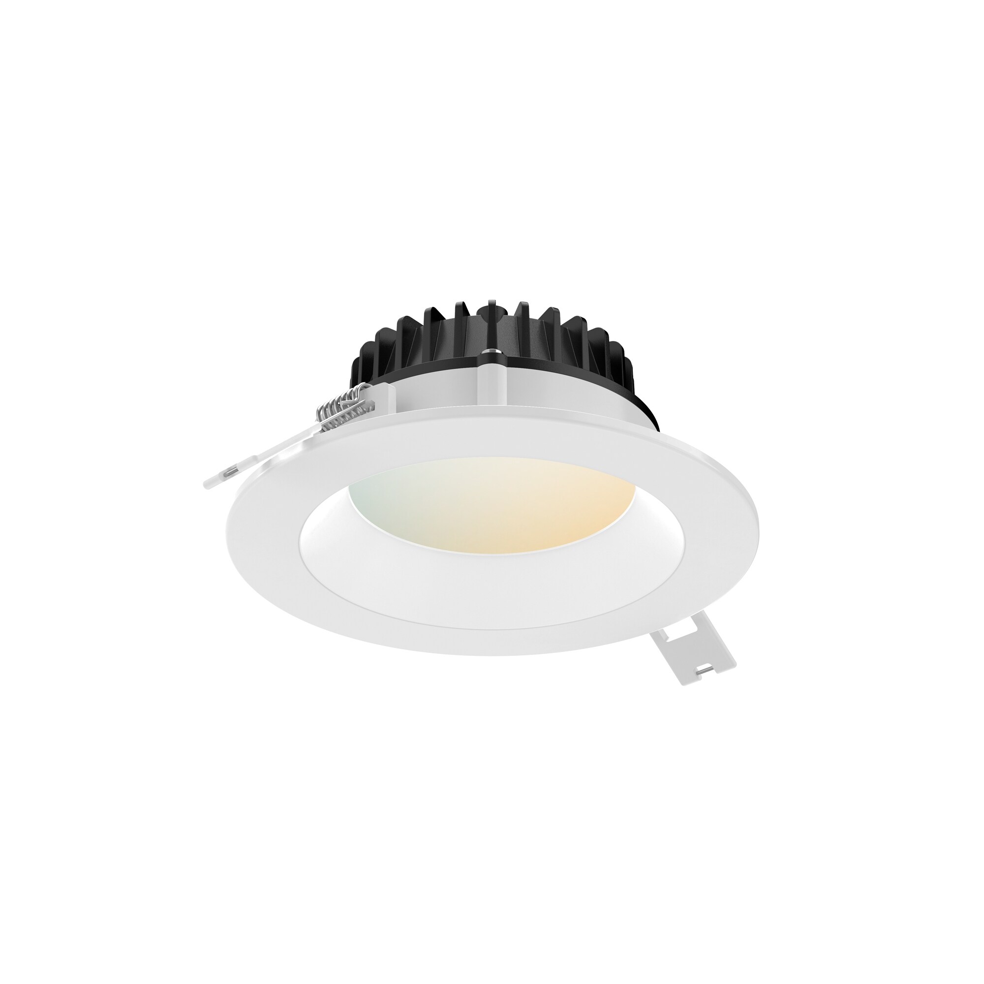 DALS Lighting DCP-DDP4WH Smart Compatible Bluetooth Compatibility White 4-in 1000 -Lumens Switchable white Round Dimmable LED Canless Wet rated Recessed Downlight