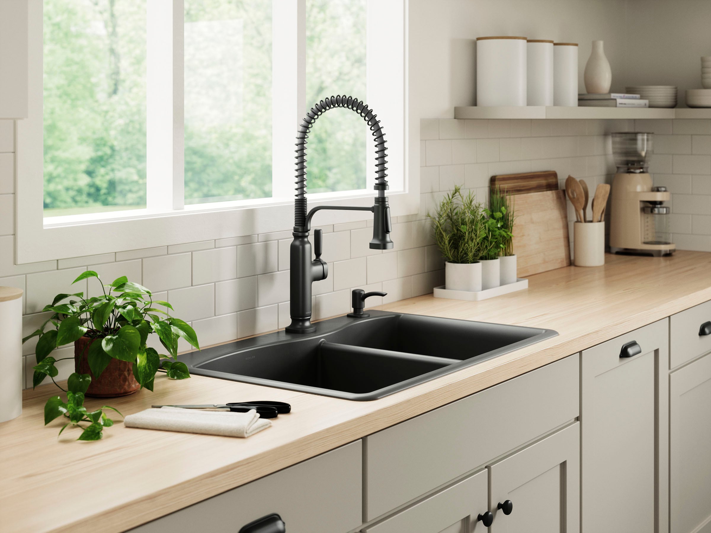 KOHLER Decree Dual-mount 33-in x 22-in Stainless Steel Double Equal Bowl  2-Hole Kitchen Sink in the Kitchen Sinks department at