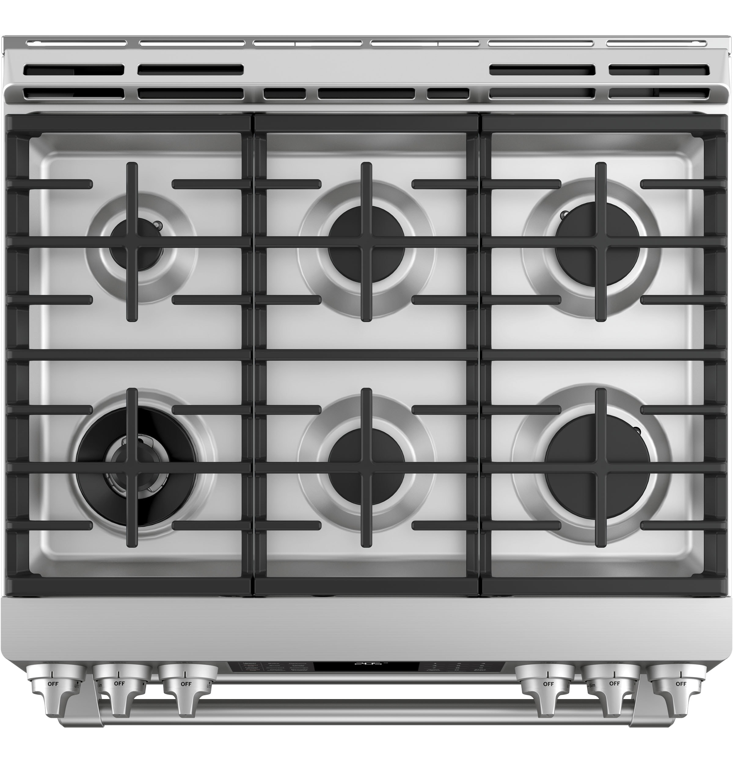 Samsung 30-in Standard 5 Burners 3.4-cu ft / 2.7-cu ft Self-cleaning