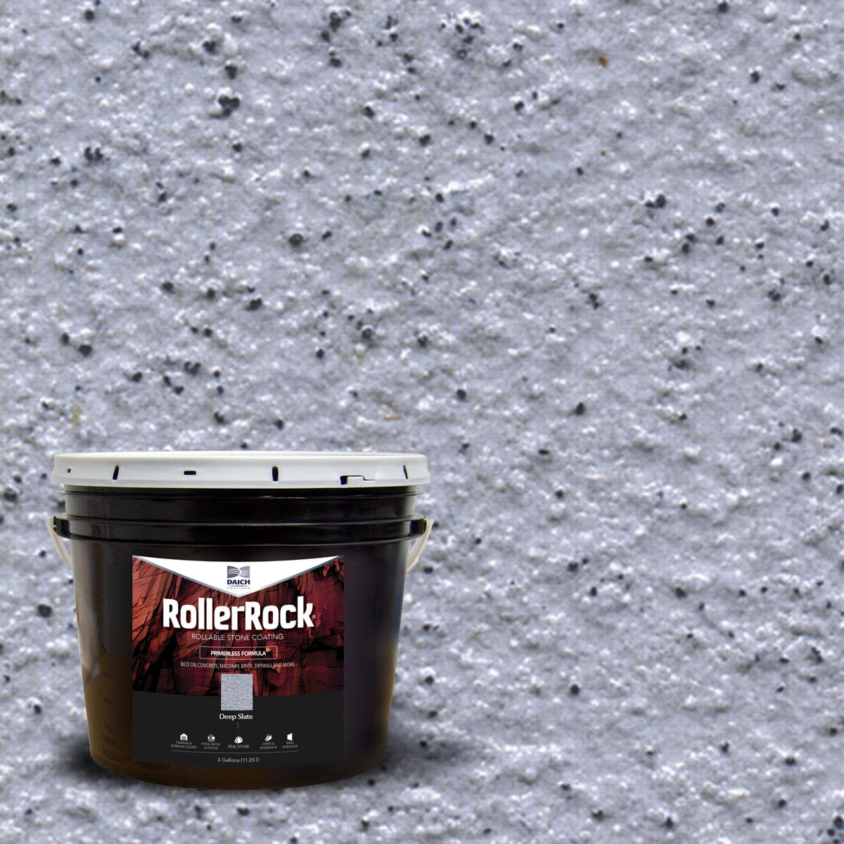 Daich RollerRock Deep Slate Satin Interior Exterior Anti skid Porch and Floor paint 3 Gallon RRPL DS 030 at Lowes