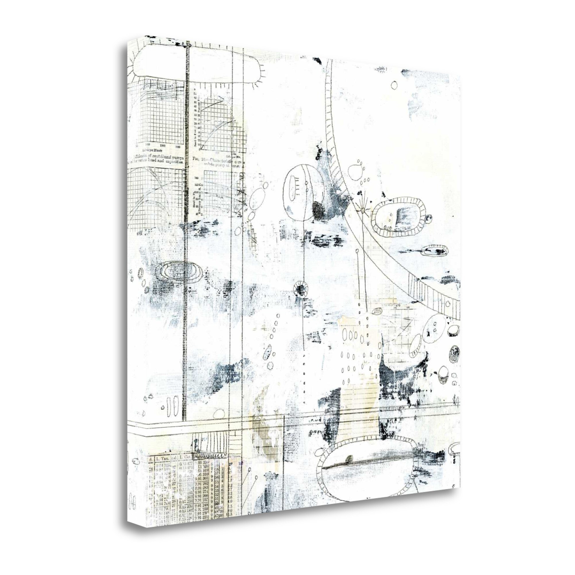 Tangletown Fine Art SBSO1026-3030C Neutral Abstract Sarah Ogren 30-in H x 30-in W Abstract Print on Canvas
