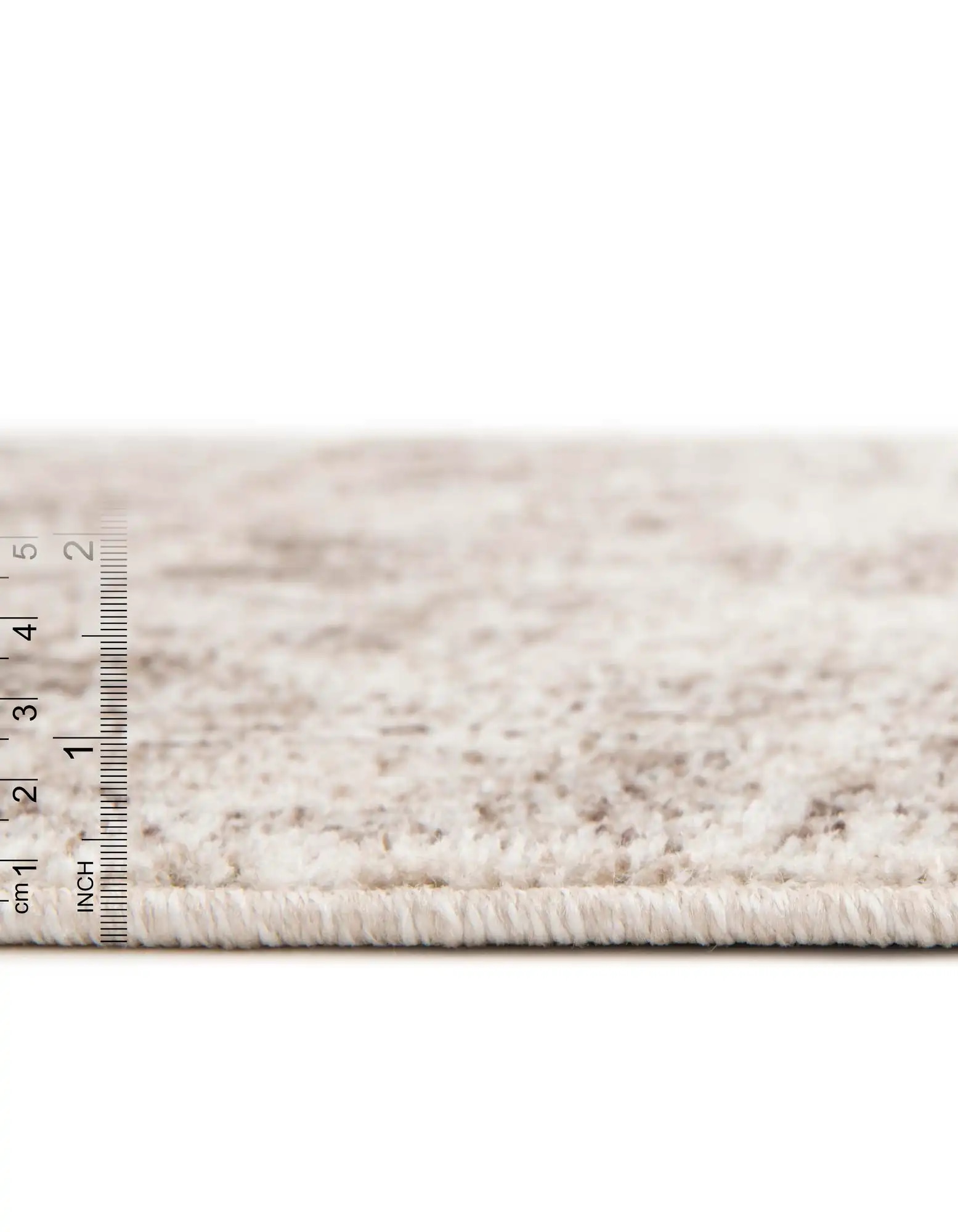 Ivory and Brown Floral Synthetic Square Rug, 10' x 10'