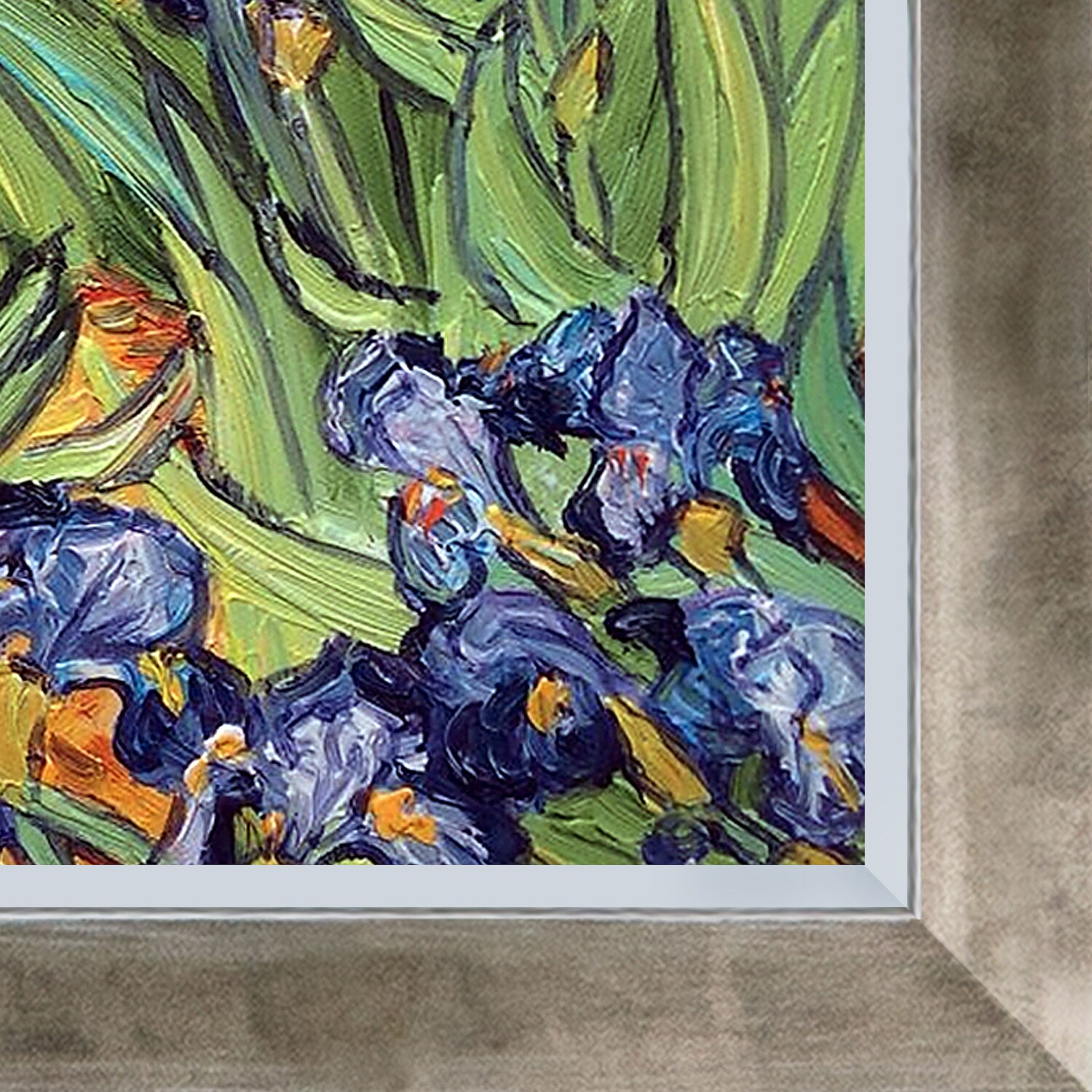 La Pastiche Irises Vincent Van Gogh Framed 10.4-in H x 12.4-in W Floral ...