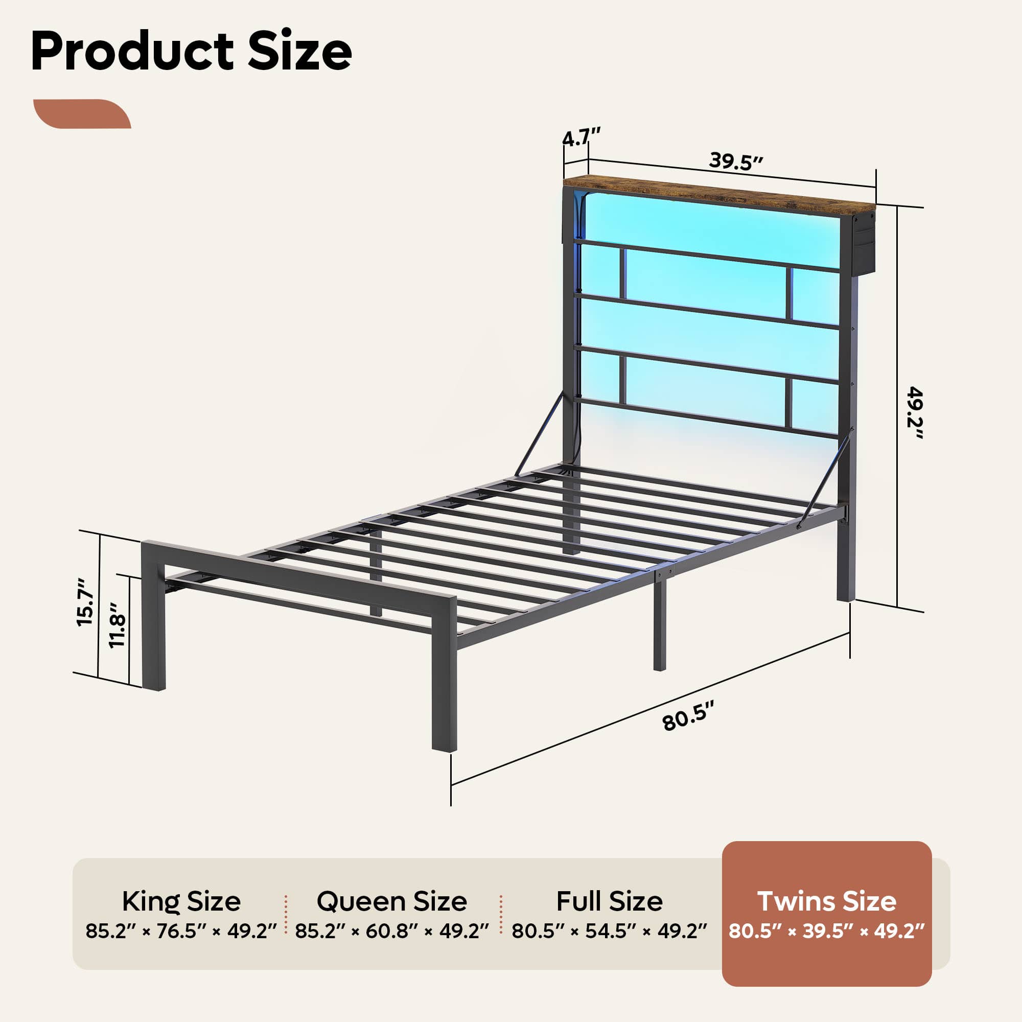 Bestier LOW-B700809S-XZBK beds - View #3