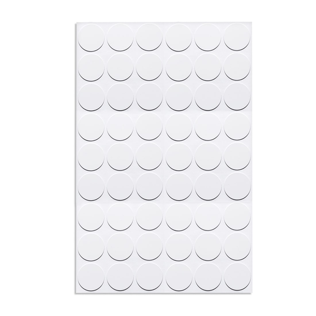 Unique Bargains 1 Sheet/54pcs Screw Hole Cover Stickers 21mm Dia PVC Self Adhesive Covers Caps Dustproof for Wood Furniture Cabinet Shelf Wardrobe White