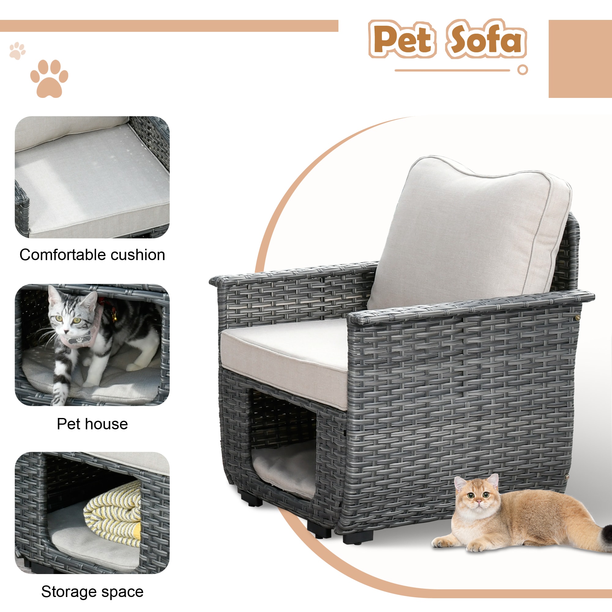 Pouuin SPET6005 Patio-Conversation-Sets - View #5