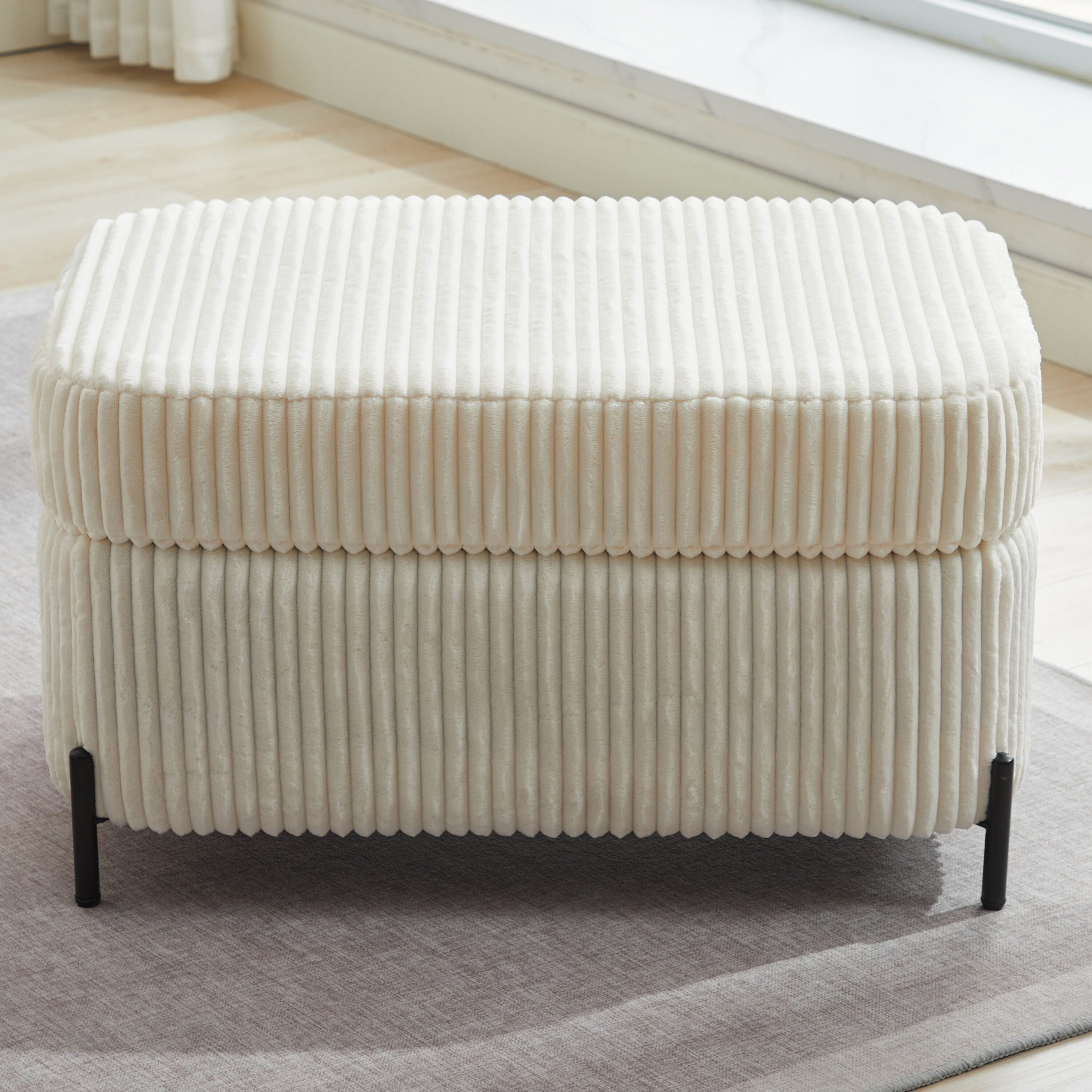 Hrinhom HC-W4003-IVORY Indoor-Ottomans - View #5