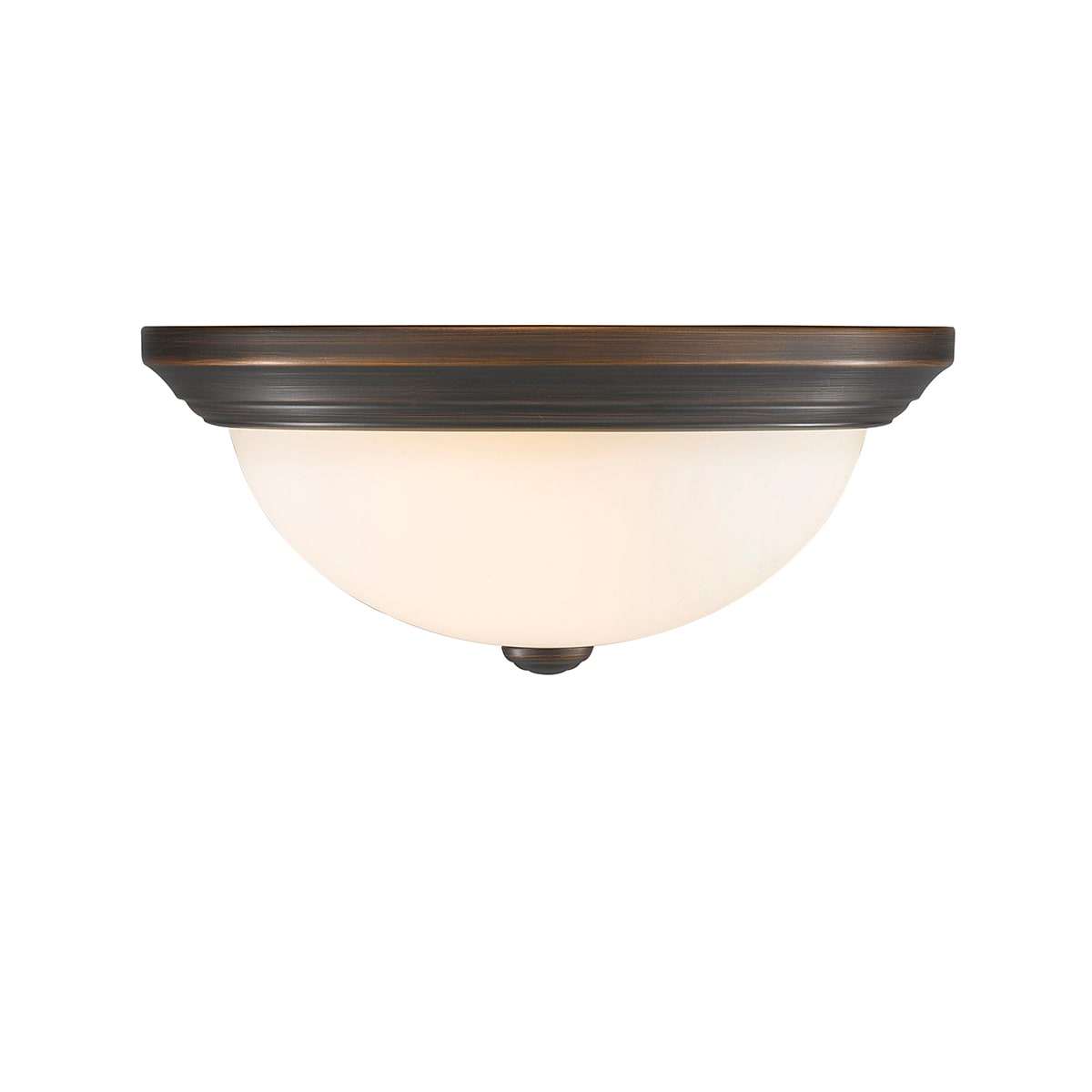 Millennium Lighting 4903-RBZ Flushmount 2 -Light 13.5-in Bronze Flush Mount Light