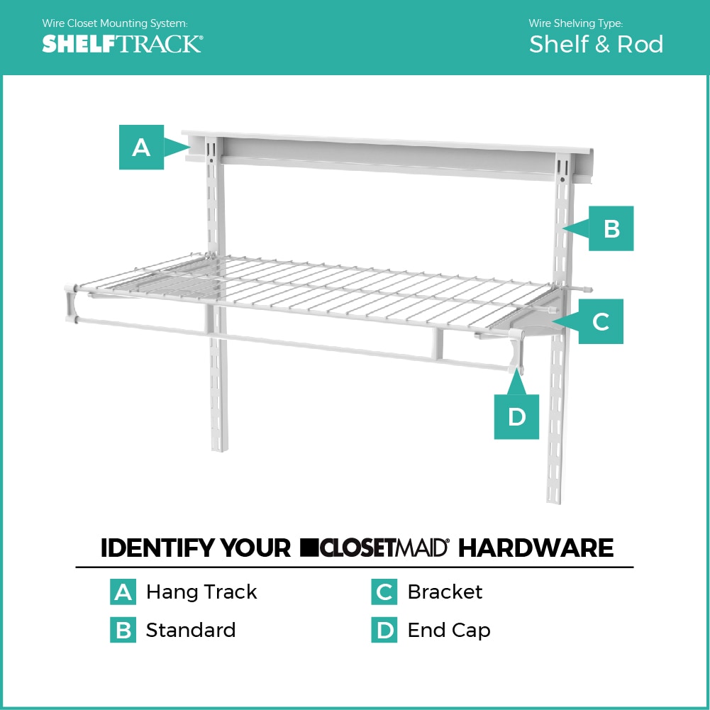 ClosetMaid 84-Pack Shelf and Rod End Caps (24 Large, 60 Small) in the Wire  Closet Hardware department at