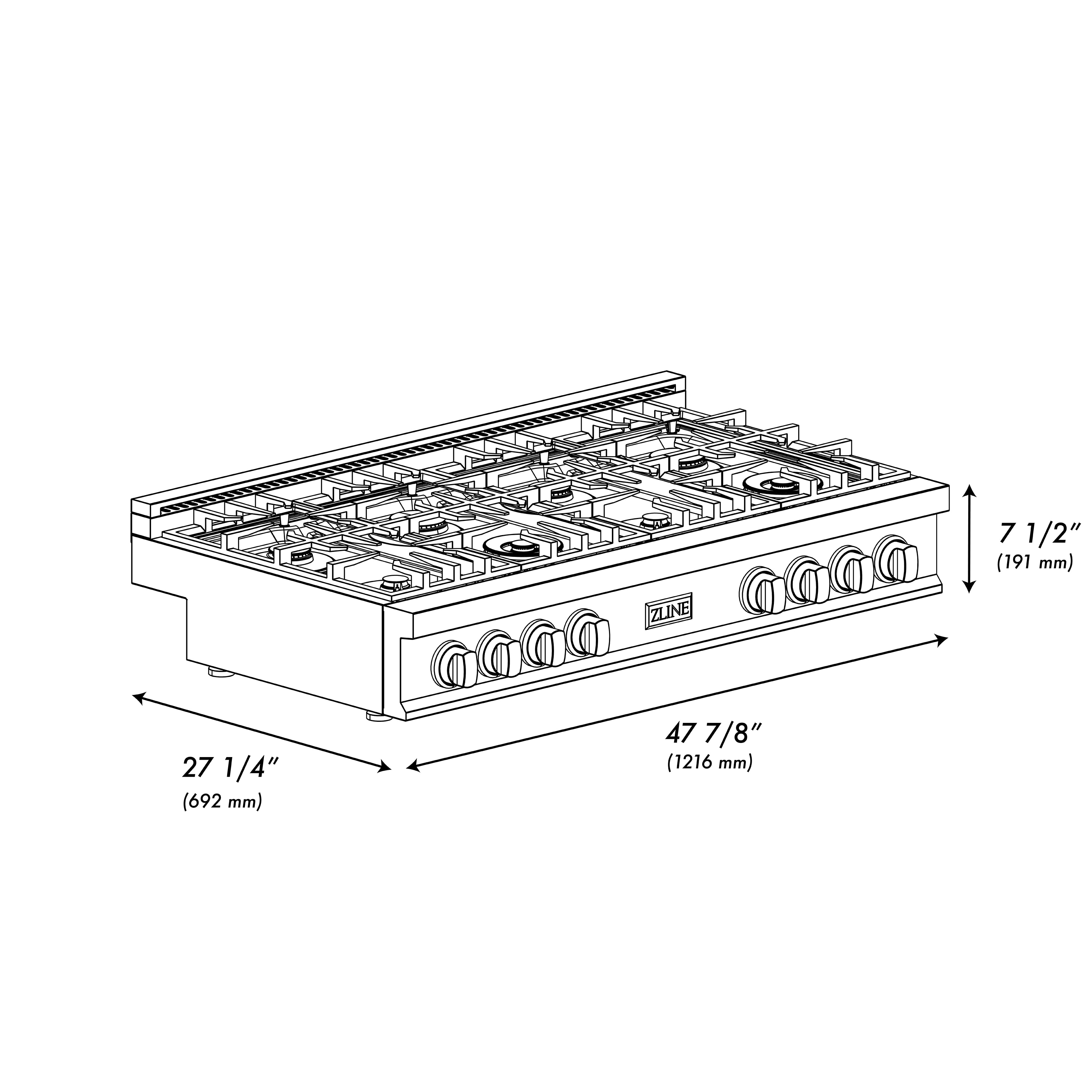 ZLINE KITCHEN & BATH RT48 Gas-Cktp - View #10
