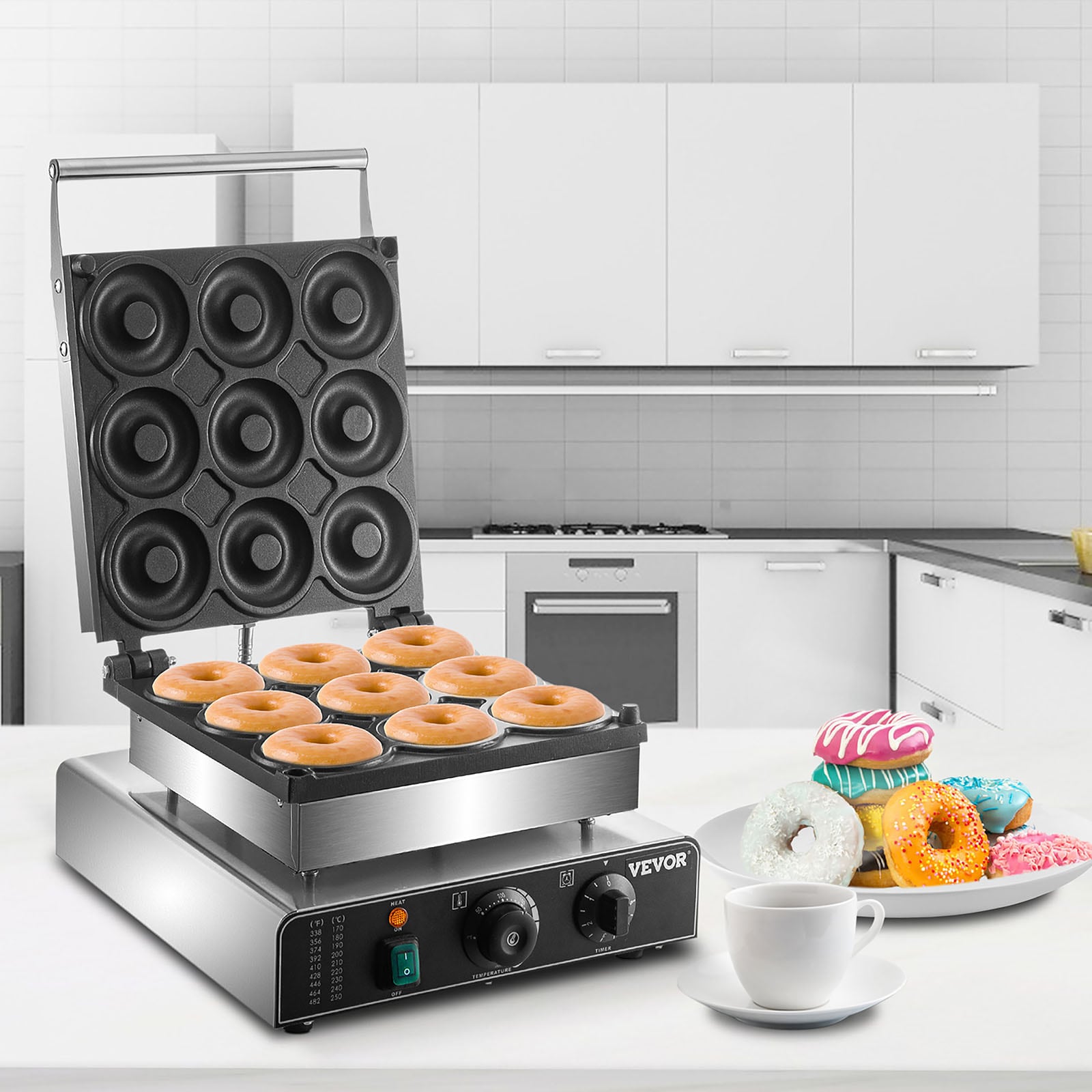 VEVOR Non-stick Donut Maker (Silver) TTQJGMC9110VXEFFIV1 Sansujyuku sansujyuku.com