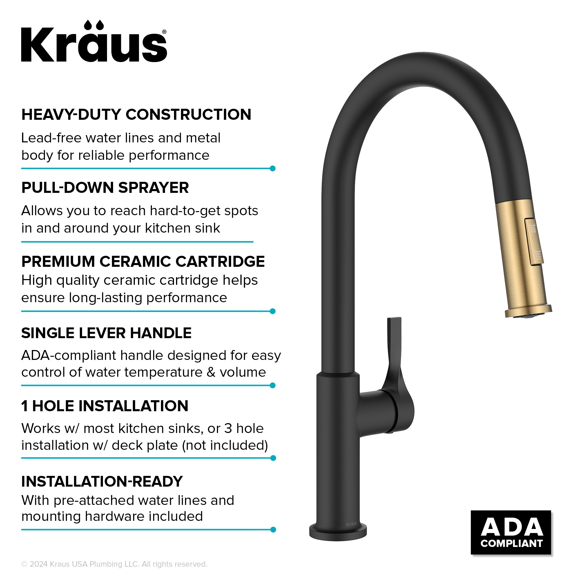 Kraus KPF-2840SFBBMB Kitchen-Faucets - View #16