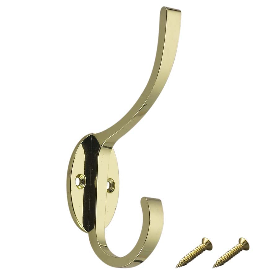 Command 2-Pack 2-Hook 1.8-in x 4-in H Satin Nickel Decorative Wall