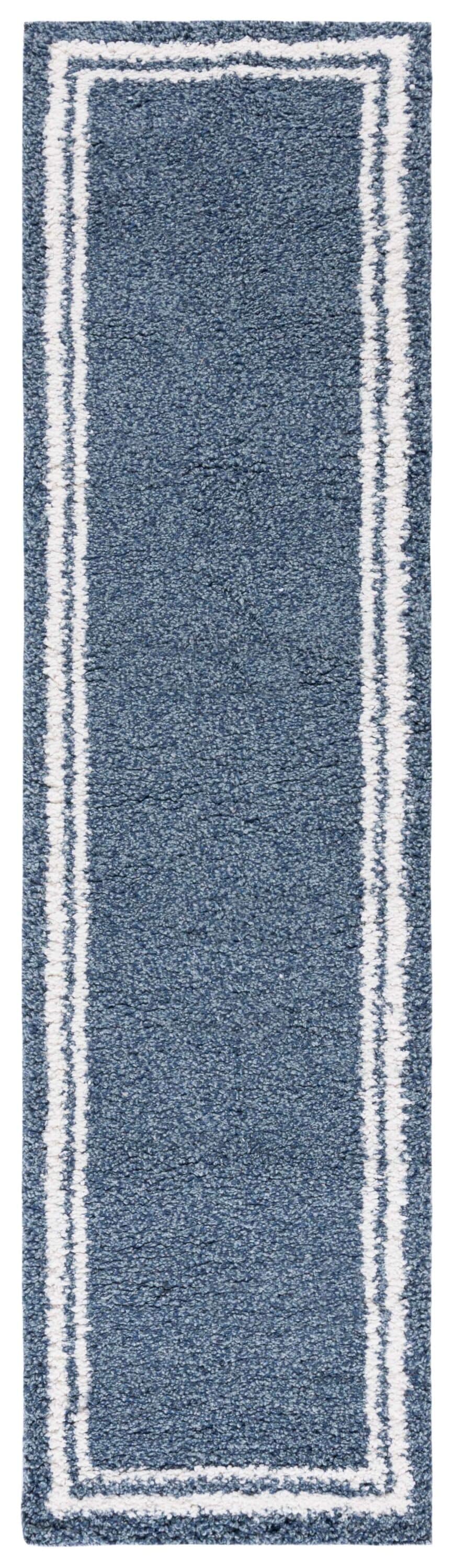 Safavieh CLC100M-28 2 x 8 (ft) Loomed Blue/Ivory Rectangular Indoor Border Mid-Century Modern Runner rug