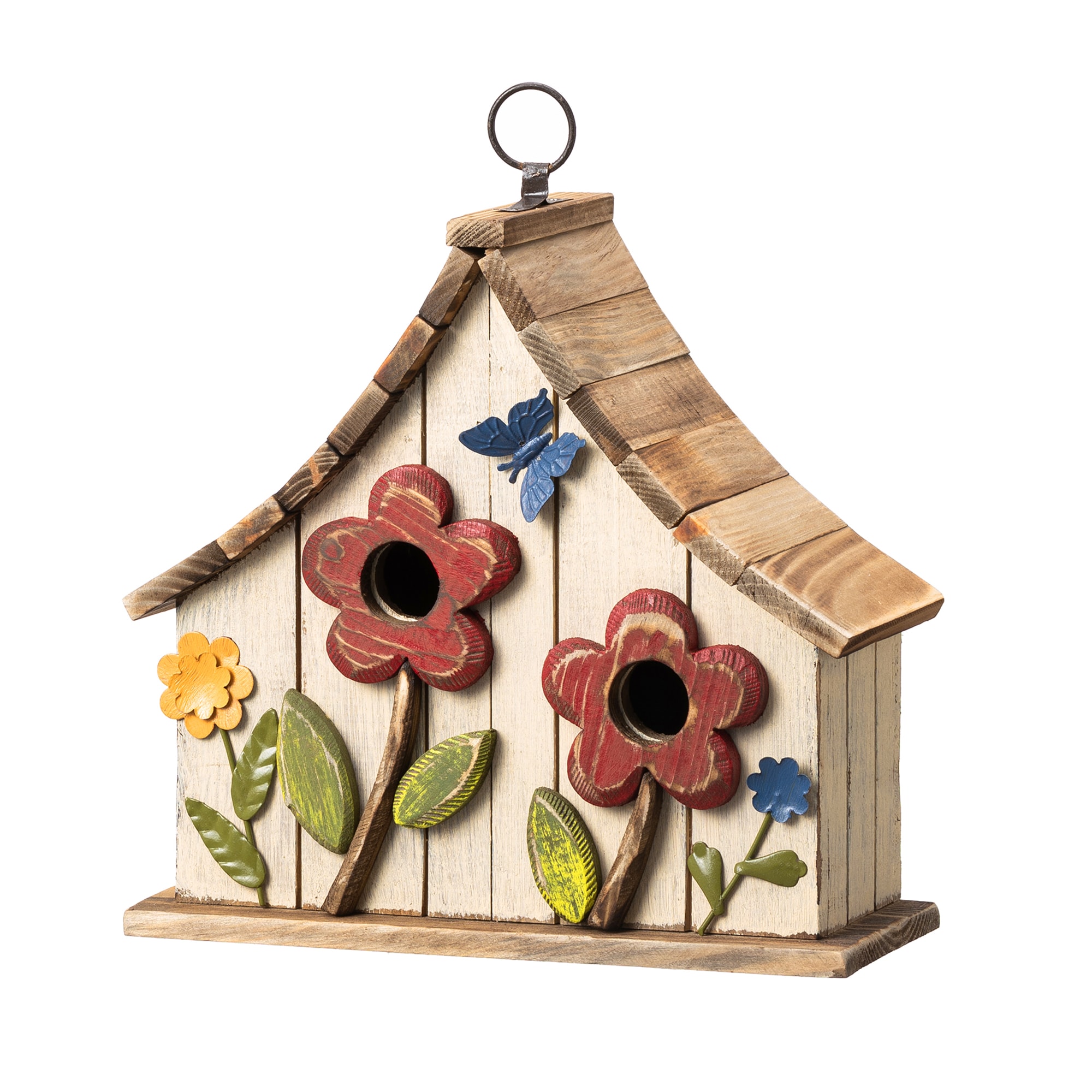 Glitzhome 2003100053 10.5-Inches H Multi Wood Variety Decorative Bird House