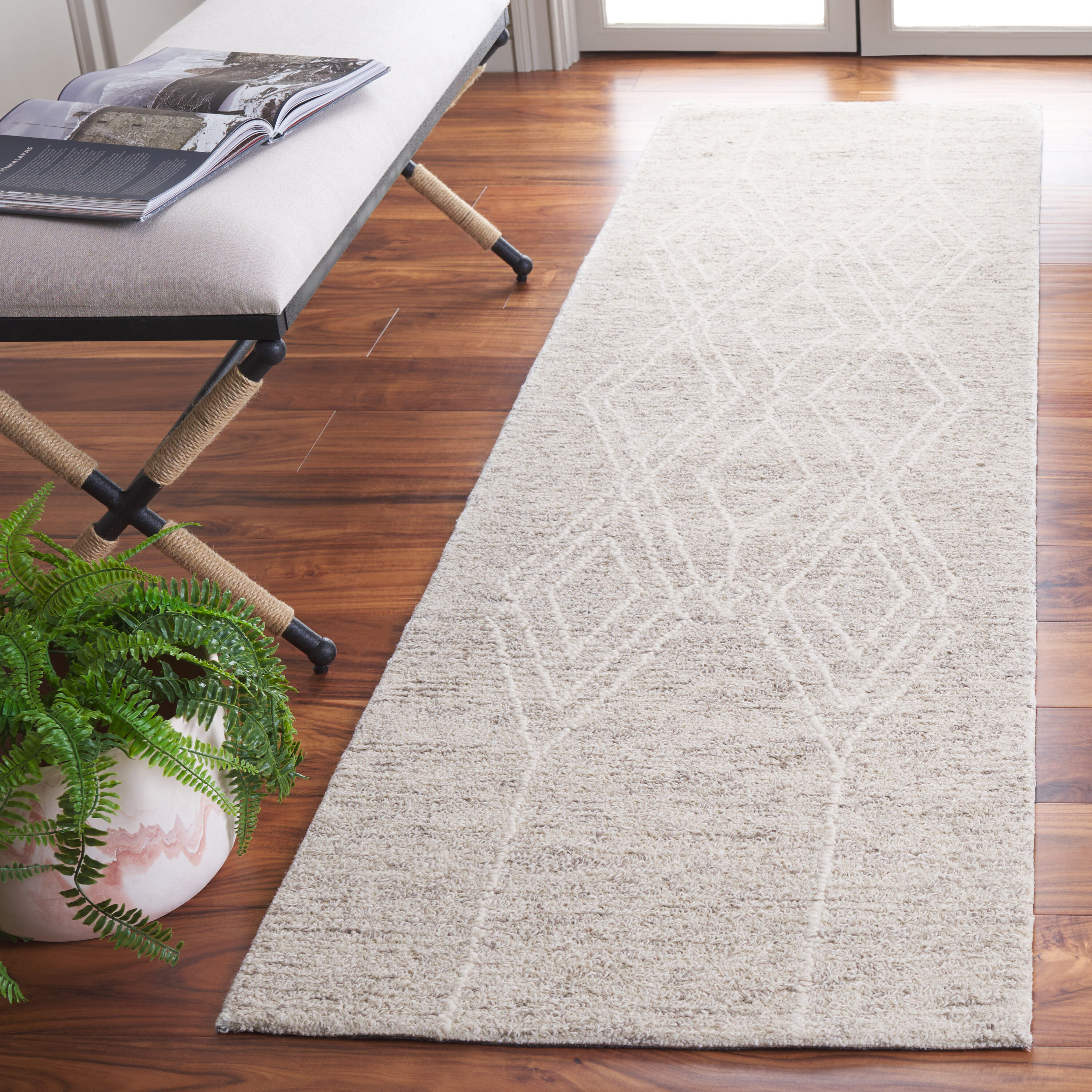  Ebony 357 Gray/Ivory Contemporary 3ft x 5ft Small Rectangle Rug